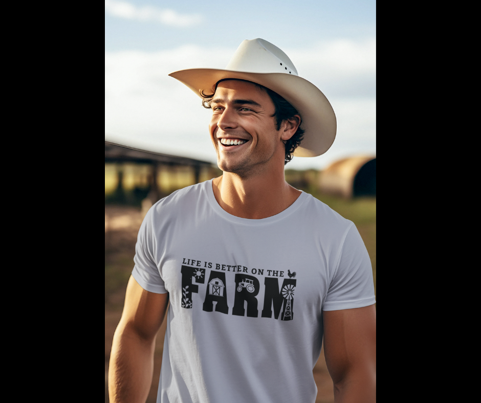 "Life is Better on the Farm" Unisex Softstyle T-Shirt - Perfect for Farm Lovers