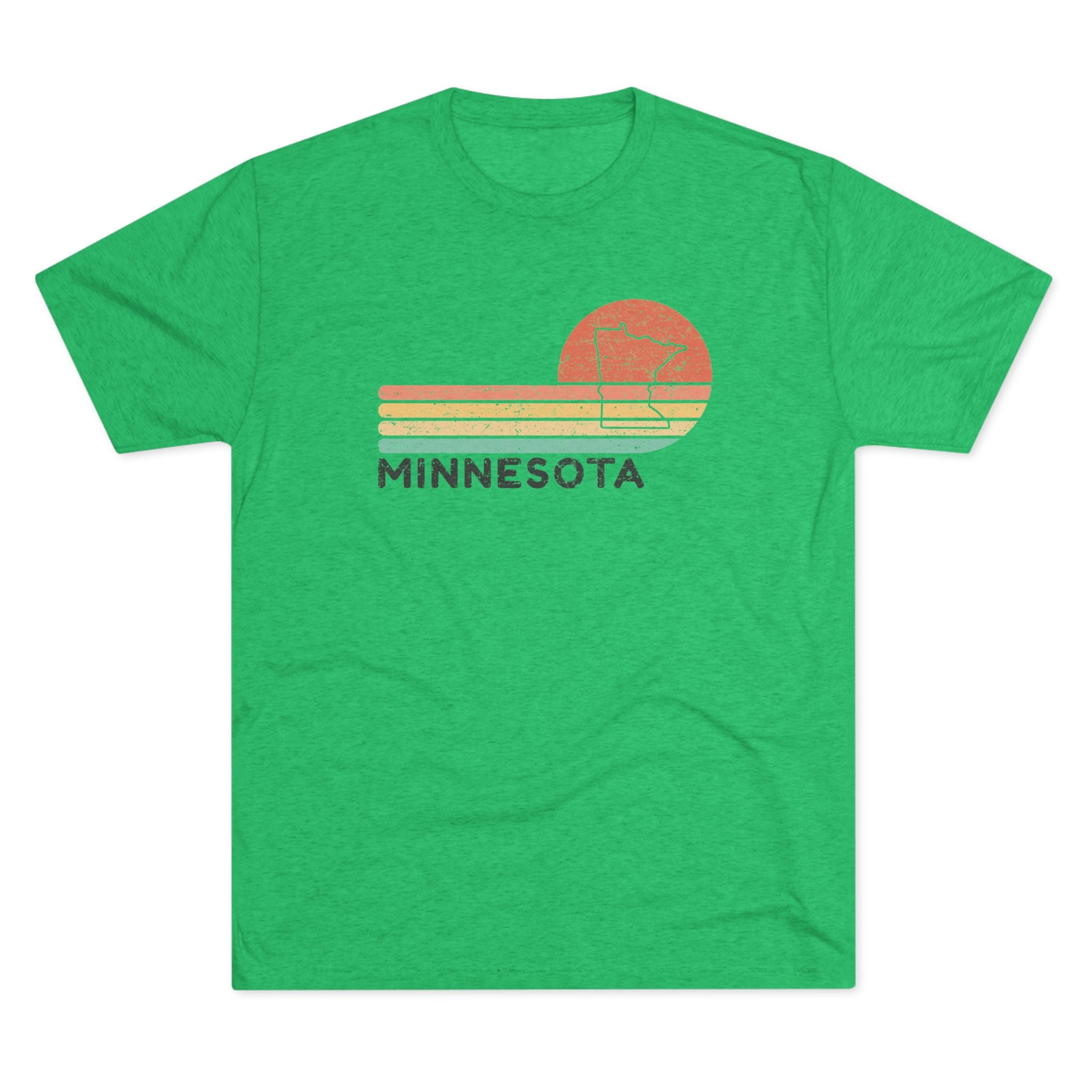 Minnesota State Retro Sunset Tri-Blend Tee