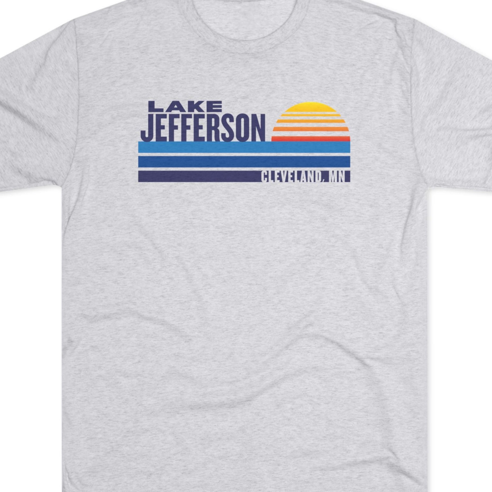 Gray t-shirt with 'Lake Jefferson' graphic design