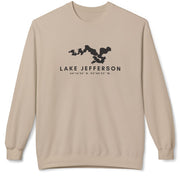 Lake Jefferson Map Crewneck Sweatshirt — Lake Outline Pullover