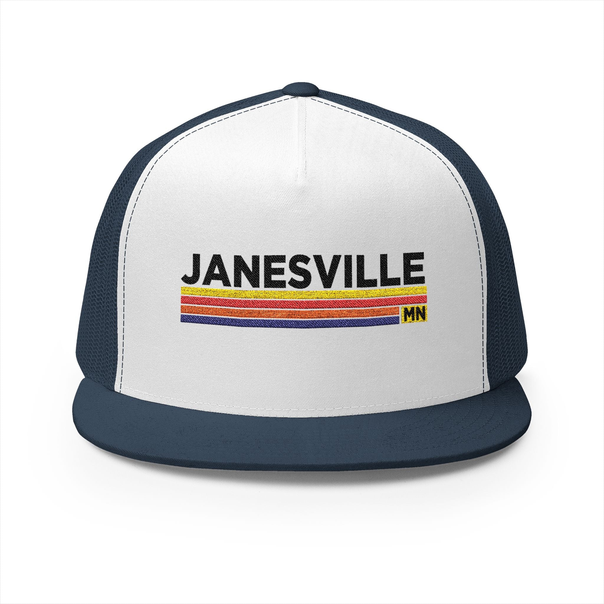 Janesville Embroidered 5 Panel Trucker Cap