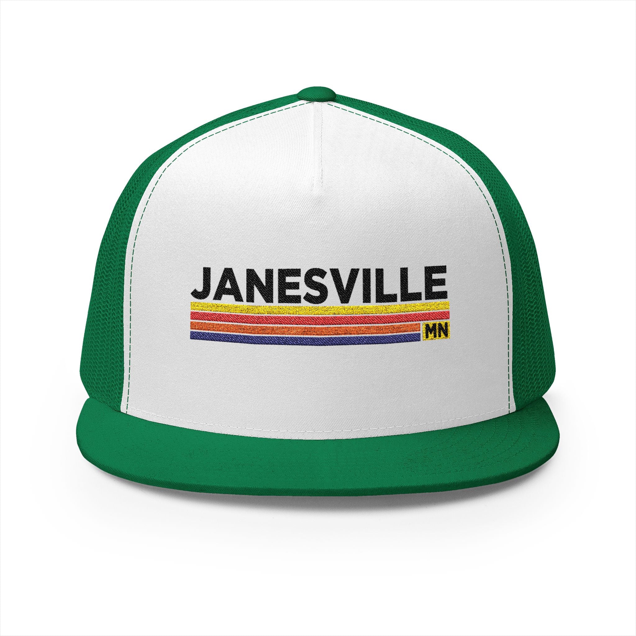 Janesville Embroidered 5 Panel Trucker Cap