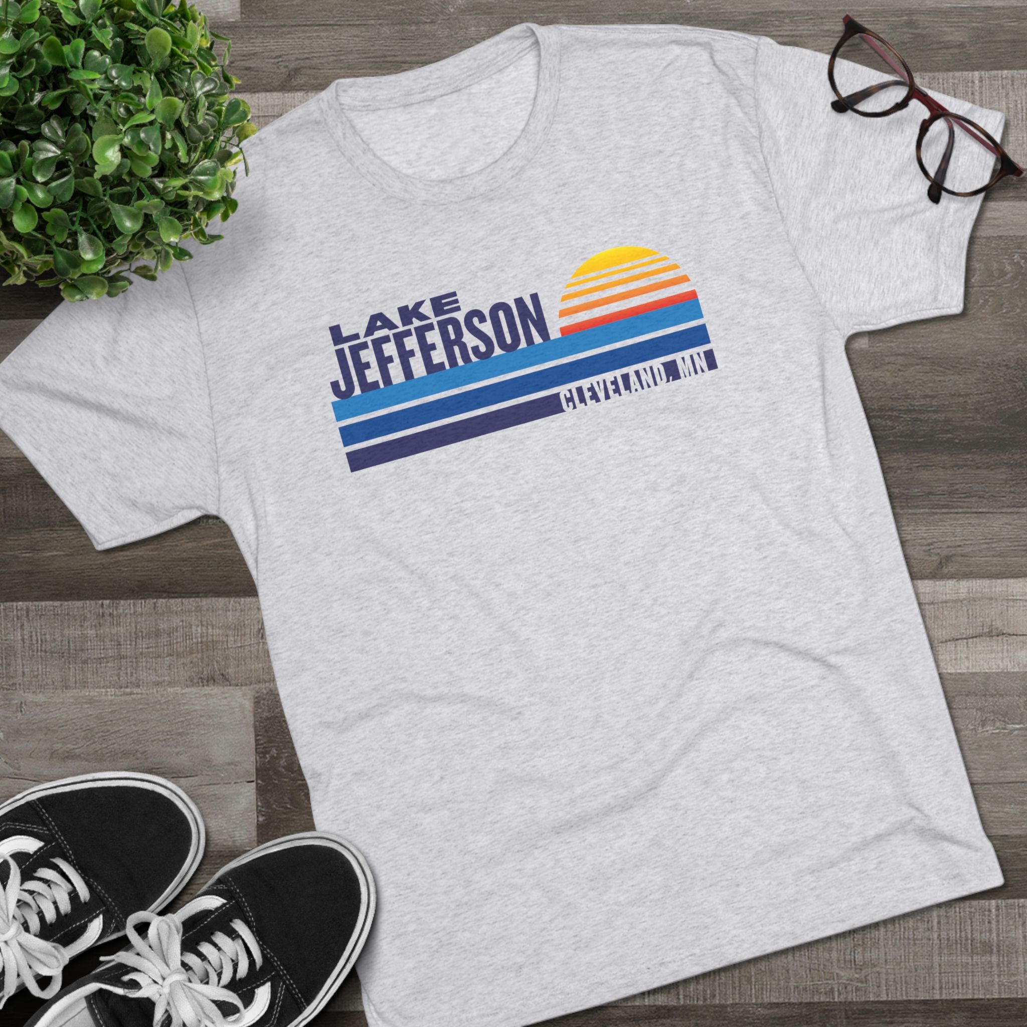 Lake Jefferson Cleveland MN Tee — Vintage Lakeside Crew Shirt