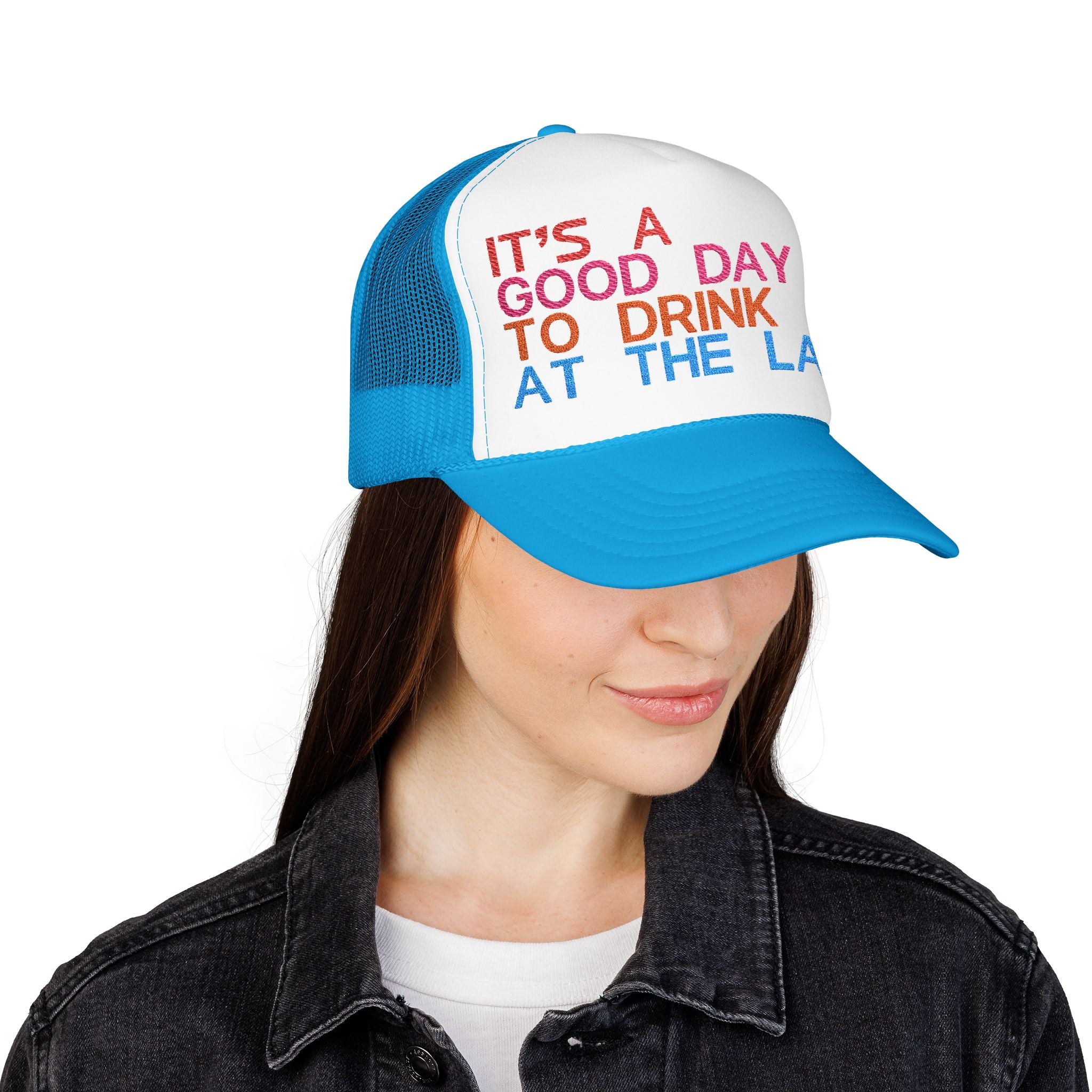 Fun Summer Foam Trucker Hat – "It's a Good Day to Drink at the Lake"