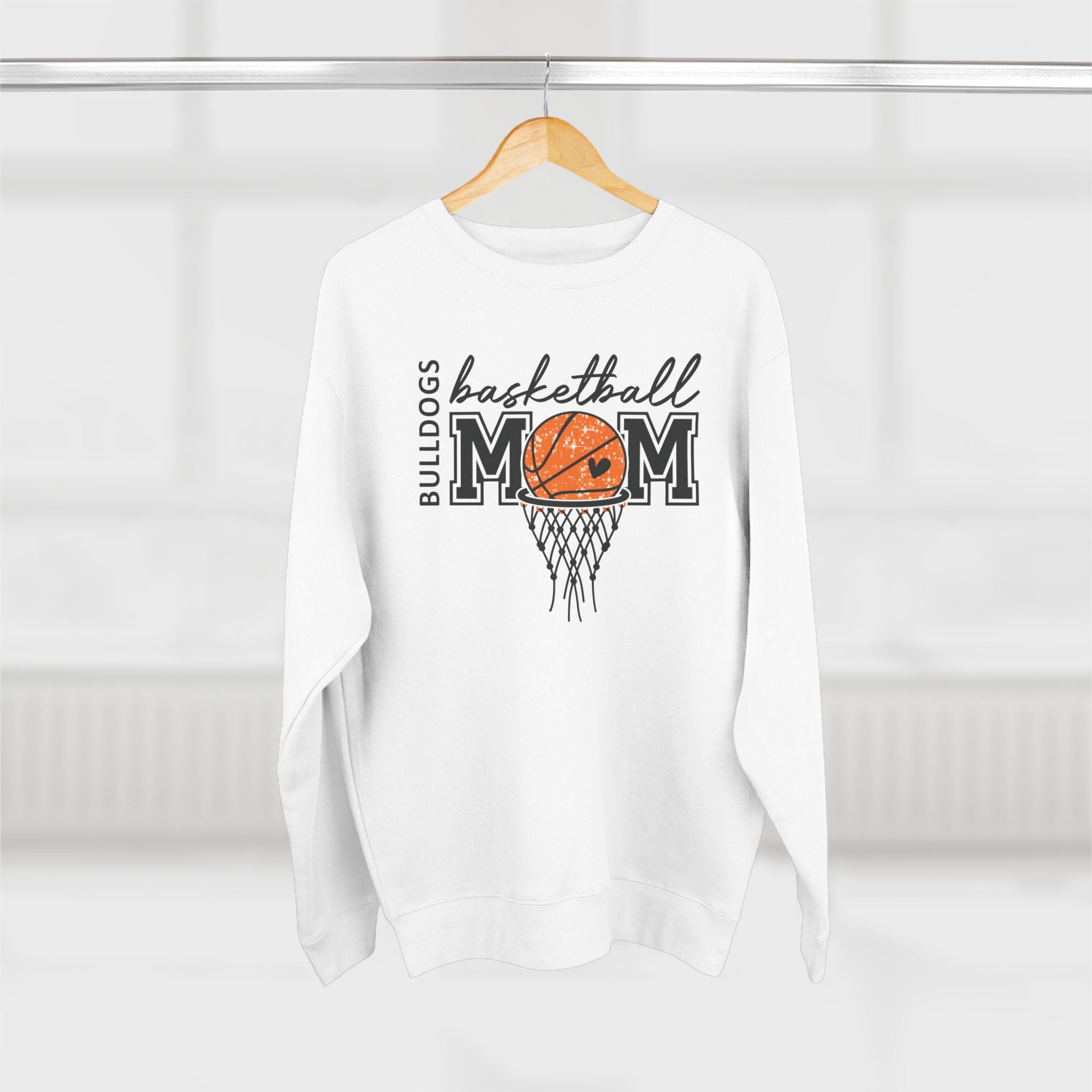 Bulldogs Mom Basketball Crewneck Sweatshirt