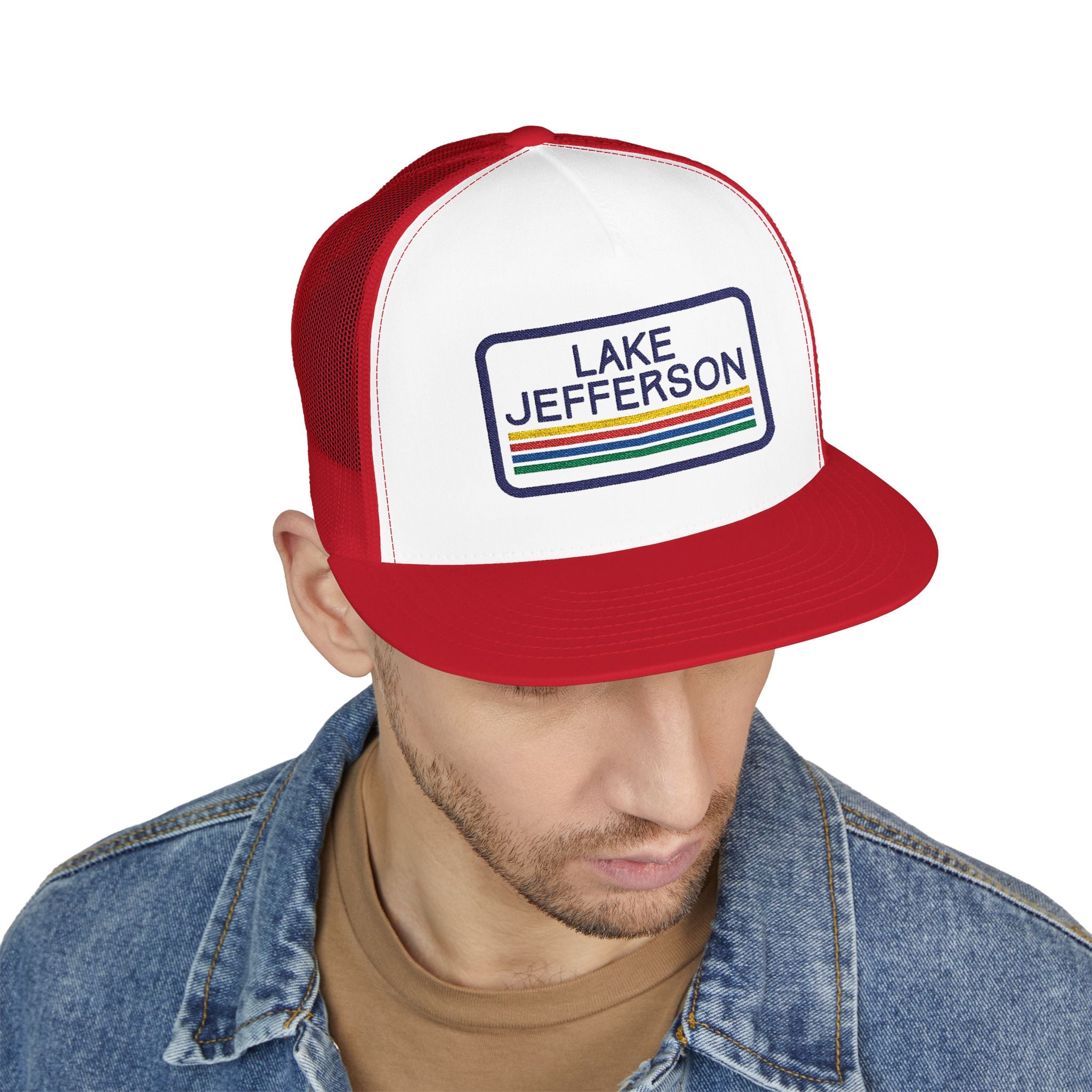 Vintage Lake Jefferson Trucker Cap | Retro Outdoor Hat | Stylish Gift for Camping, Road Trips, Lake Days