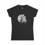 Eat Sleep Spike Repeat Volleyball T-shirt (Women's fit)