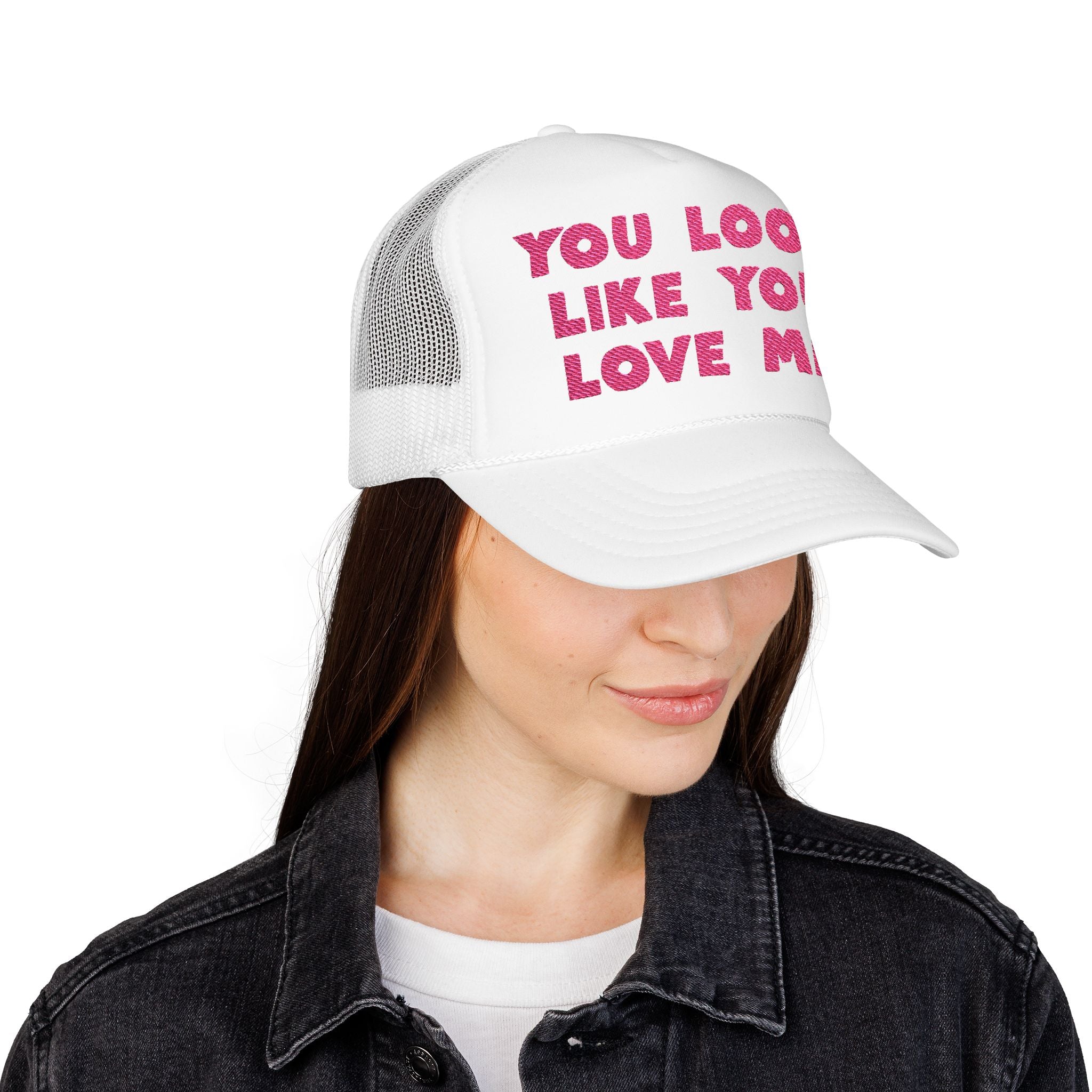 Playful Embroidered Foam Trucker Hat