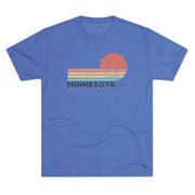Minnesota State Retro Sunset Tri-Blend Tee