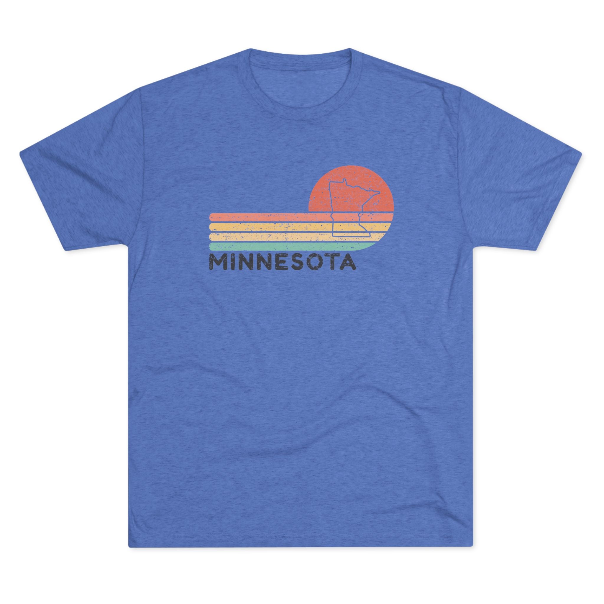 Minnesota State Retro Sunset Tri-Blend Tee