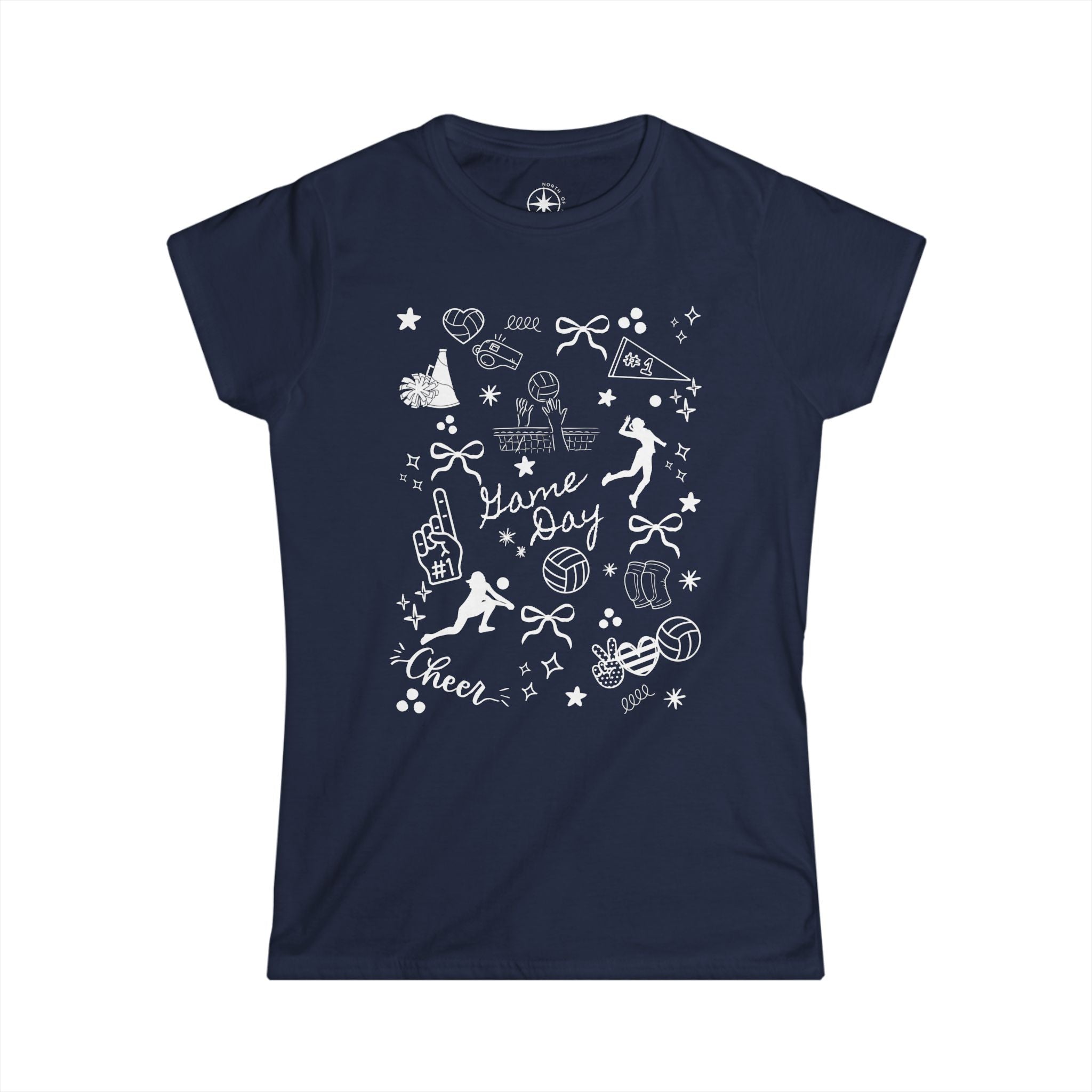 Volleyball Game Day Women's Softstyle Tee