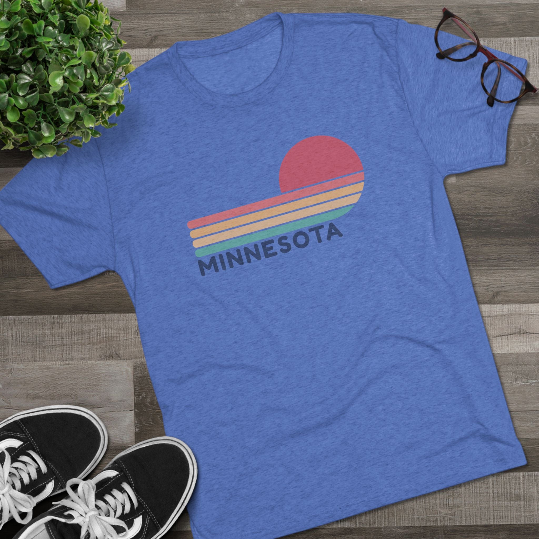 Minnesota Retro Sunset Tri-Blend Tee