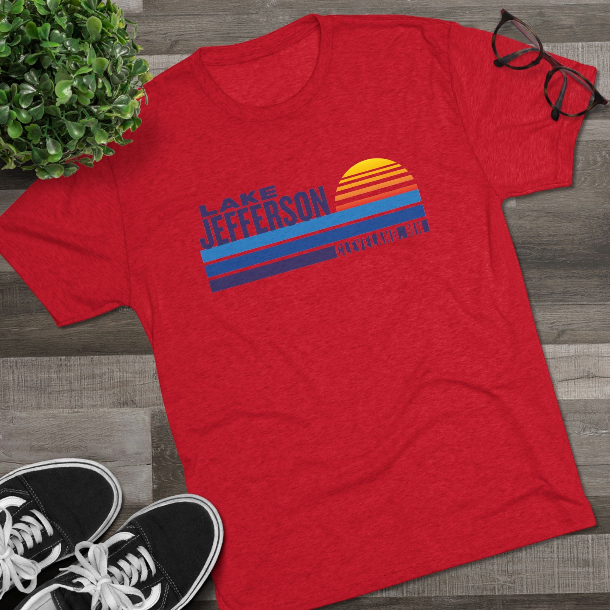 Lake Jefferson Cleveland MN Tee — Vintage Lakeside Crew Shirt