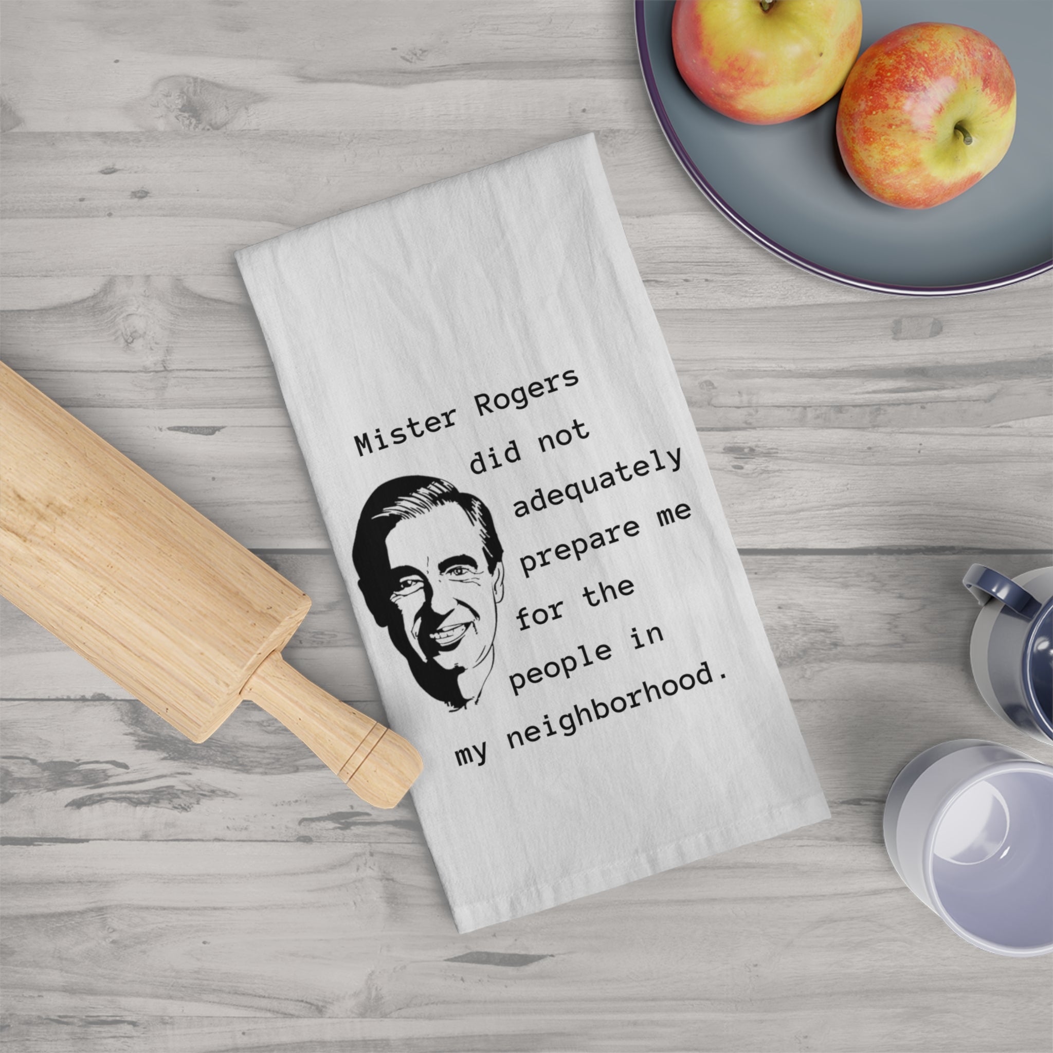 Whimsical Mister Rogers Tea Towel