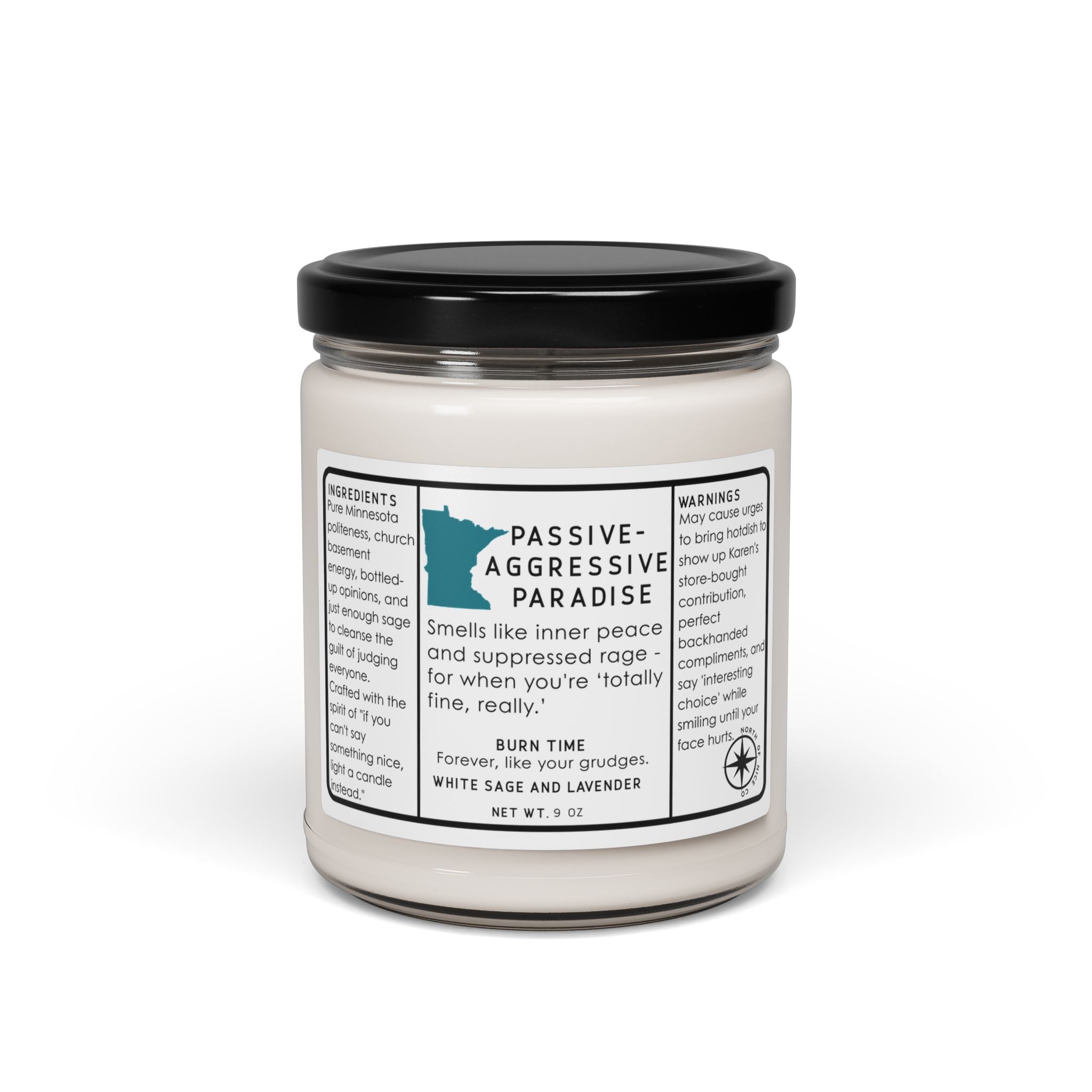 Passive-Aggressive Paradise: White Sage & Lavender Candle