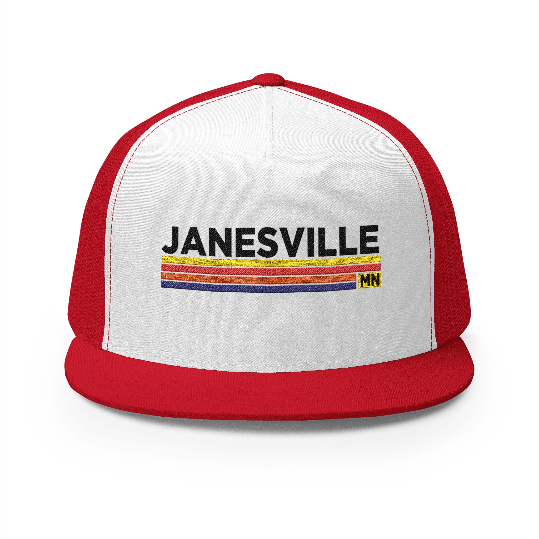 Janesville Embroidered 5 Panel Trucker Cap
