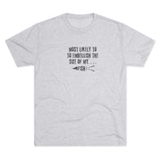 Fishing T-Shirt — "Most Likely to Embellish the Size of My Fish" Funny Angler Tee