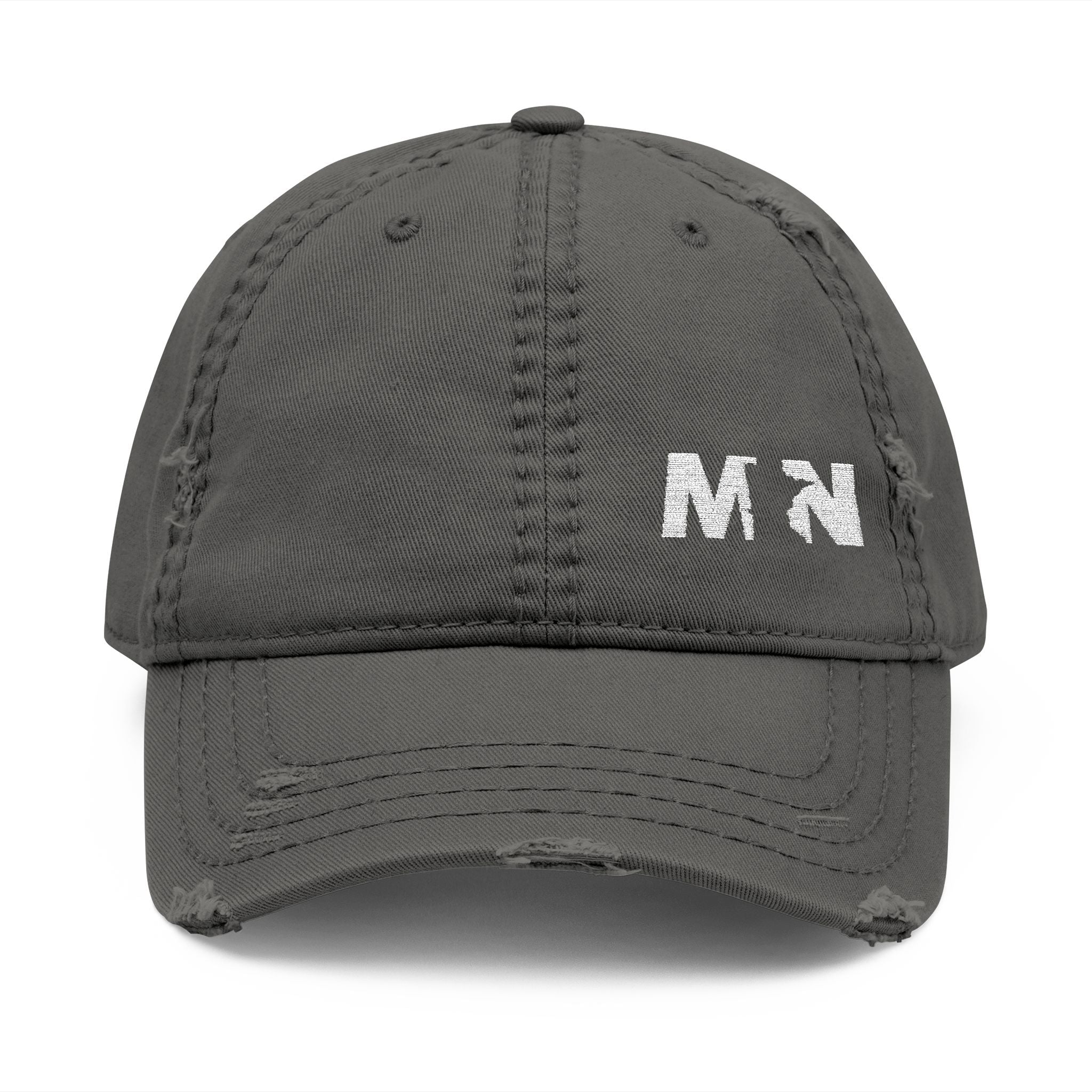 Distressed Embroidered MN Dad Hat