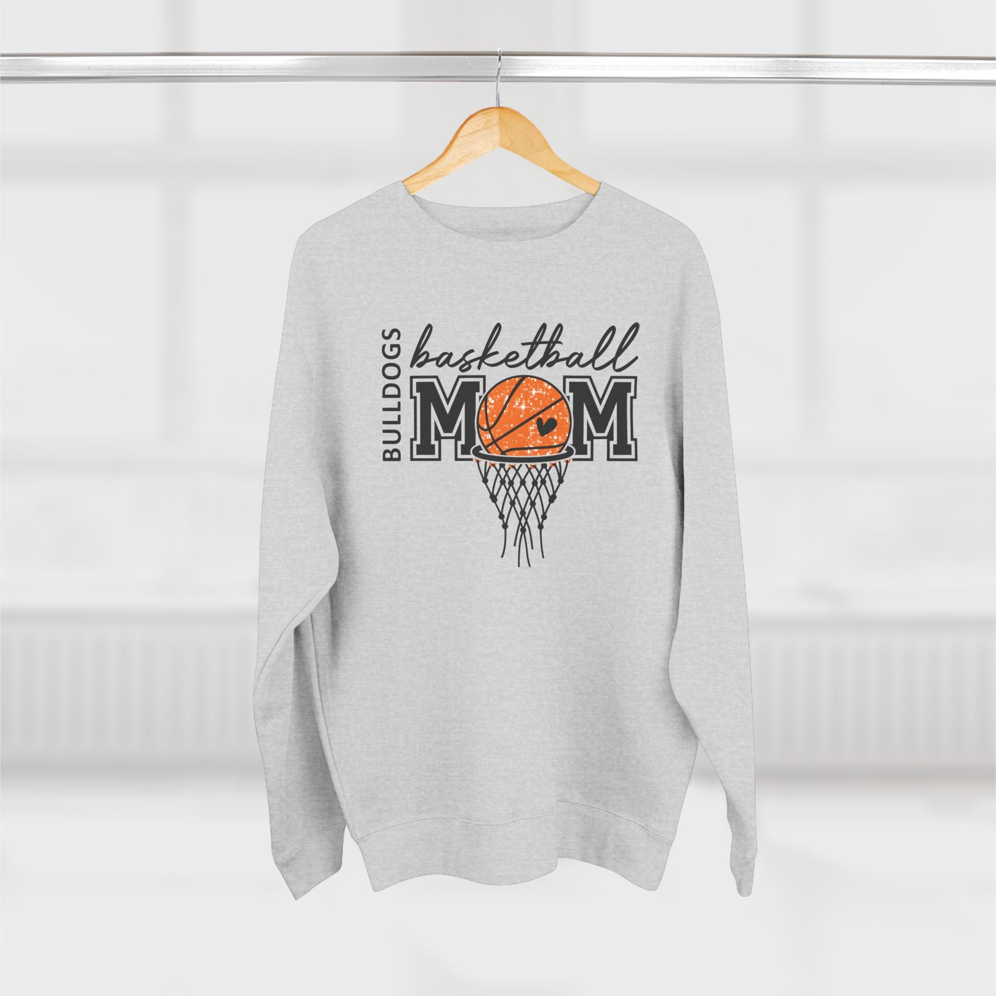 Bulldogs Mom Basketball Crewneck Sweatshirt