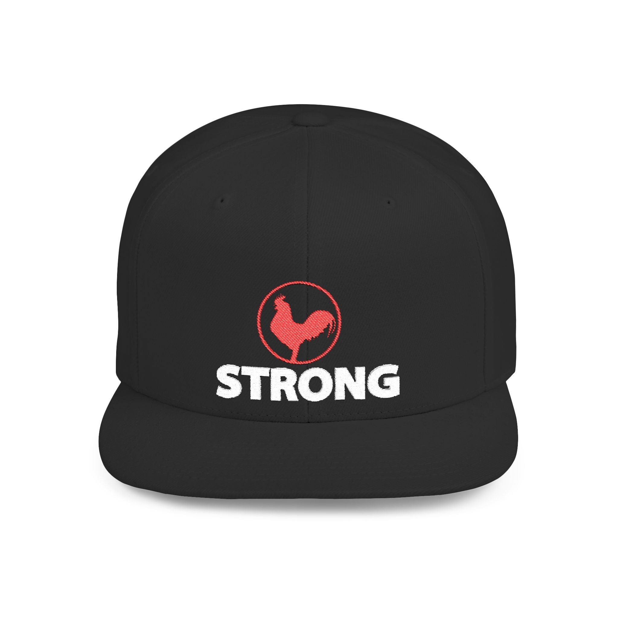 Rooster (Cock) Strong Flat Bill Snapback Hat