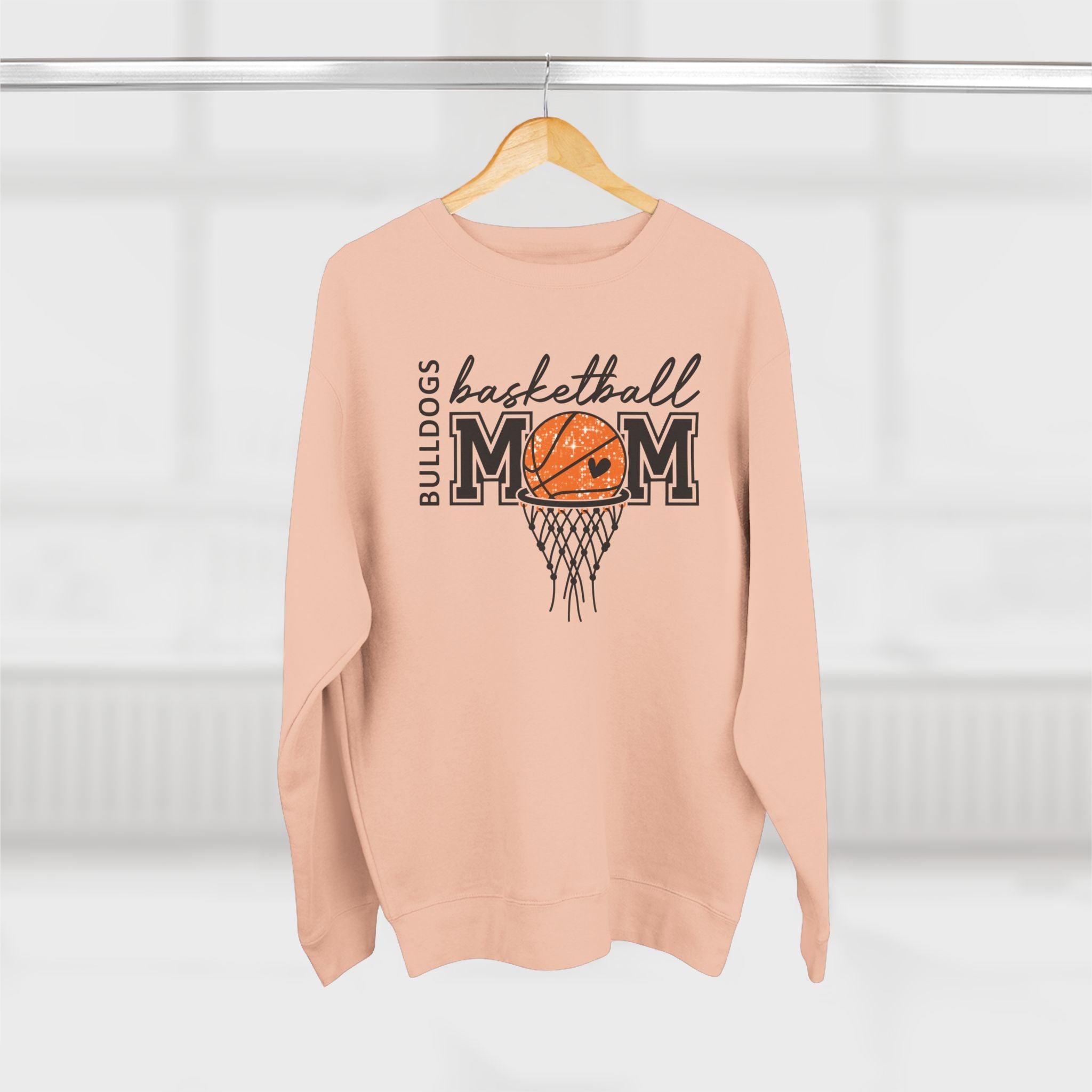 Bulldogs Mom Basketball Crewneck Sweatshirt