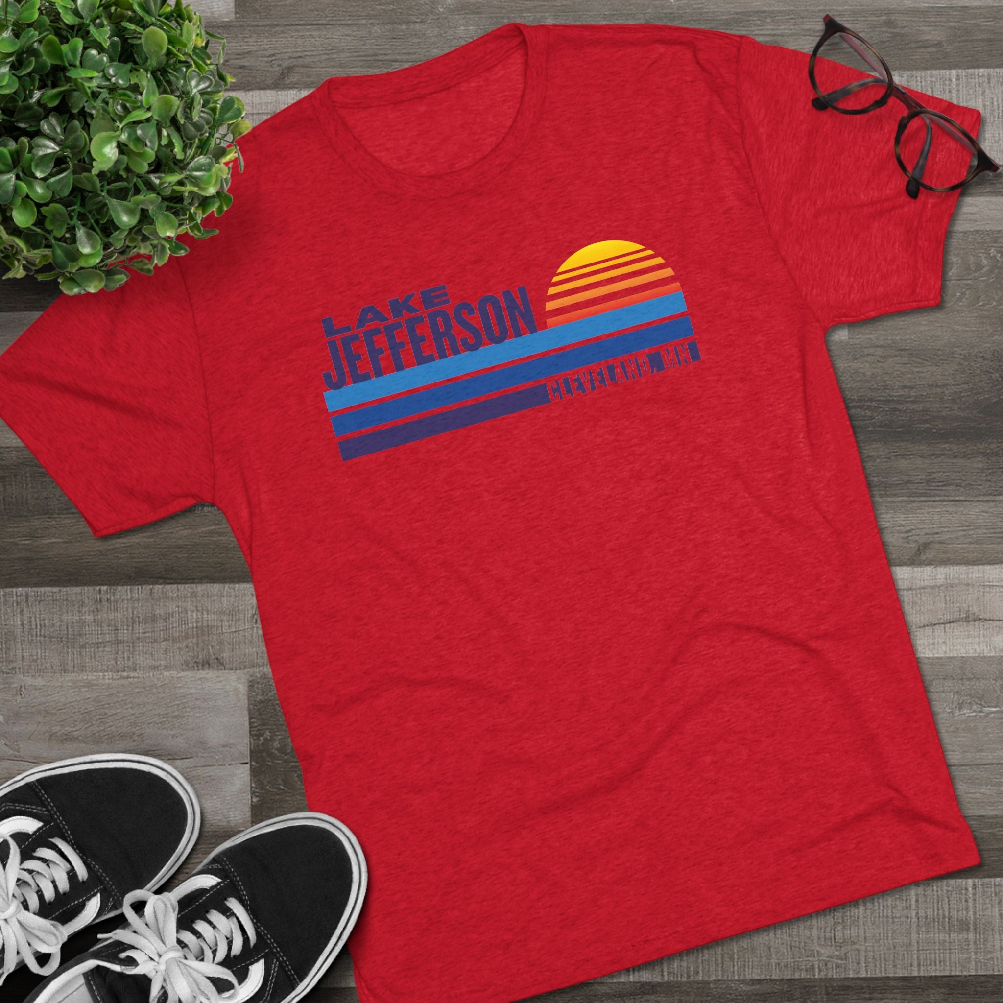 Lake Jefferson Cleveland MN Tee — Vintage Lakeside Crew Shirt