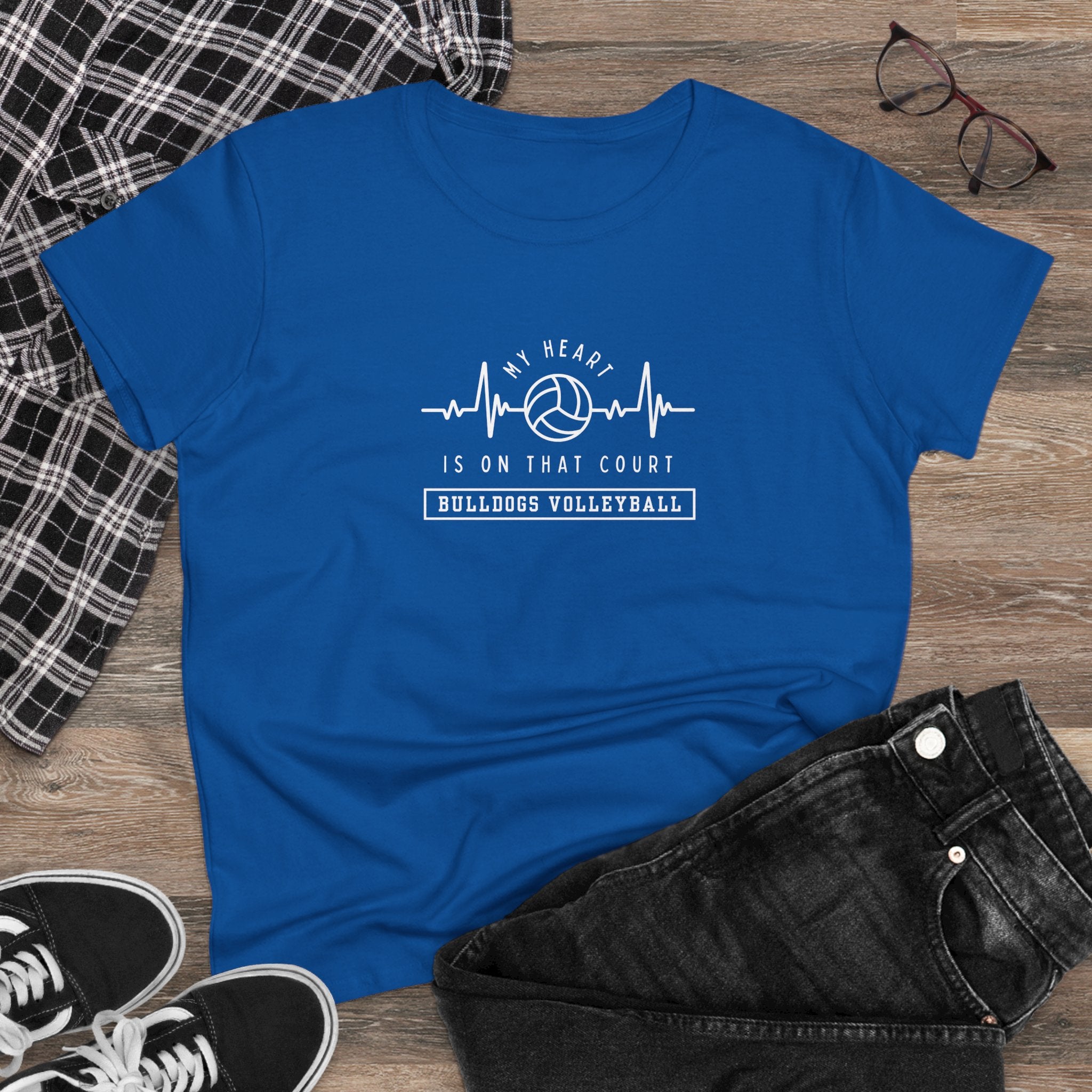 Personalized (Optional) Heartfelt Volleyball Tee for Women