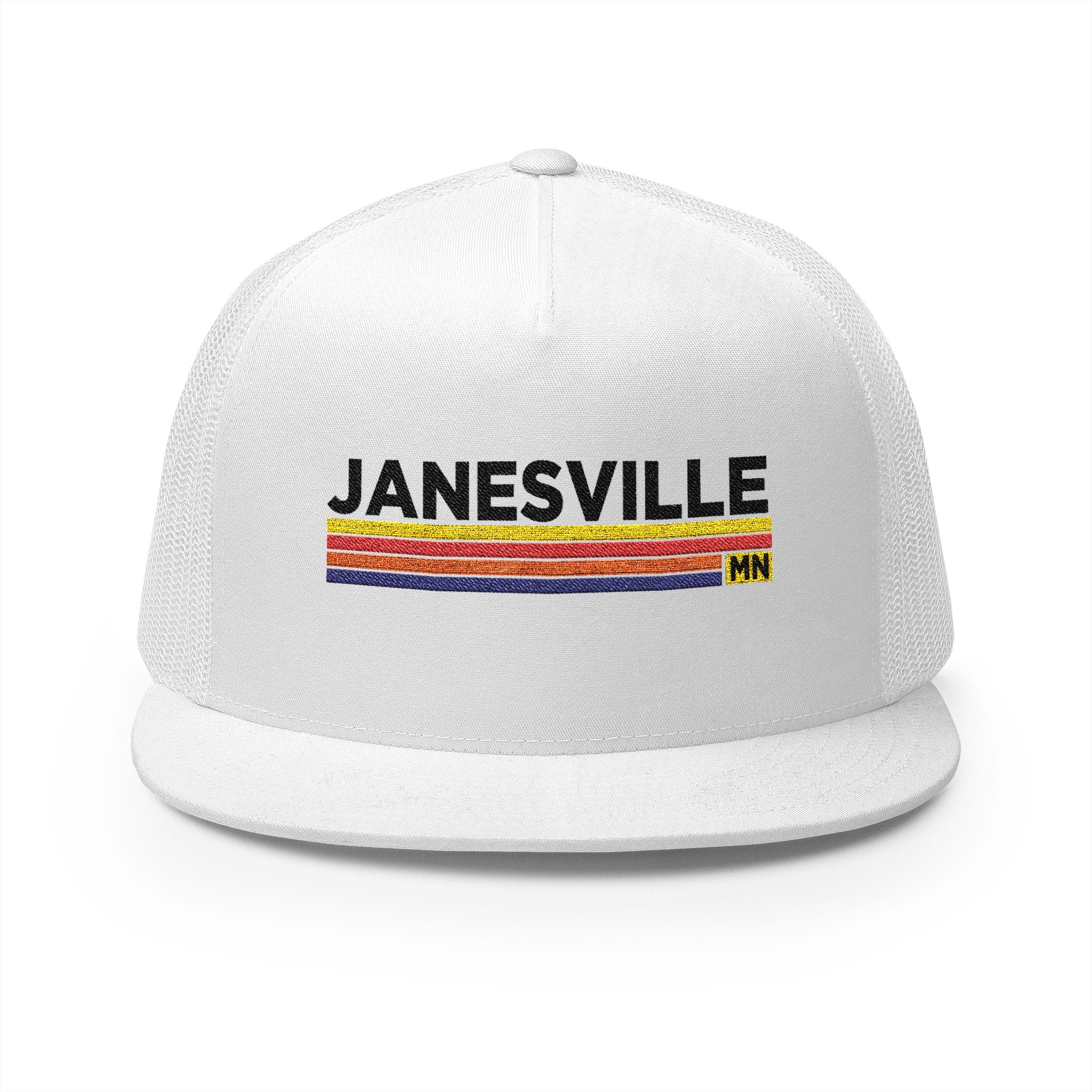 Janesville Embroidered 5 Panel Trucker Cap