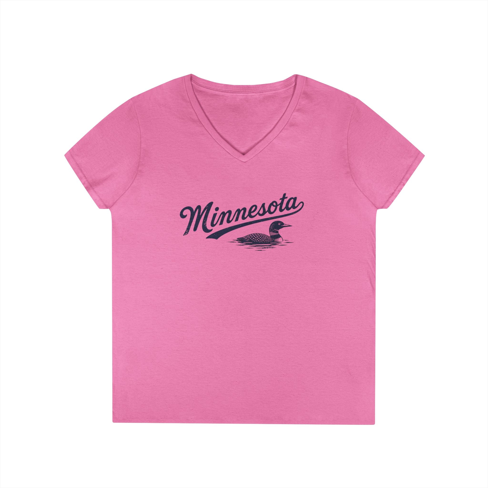 Minnesota Loon V-Neck Tee (Ladies size)