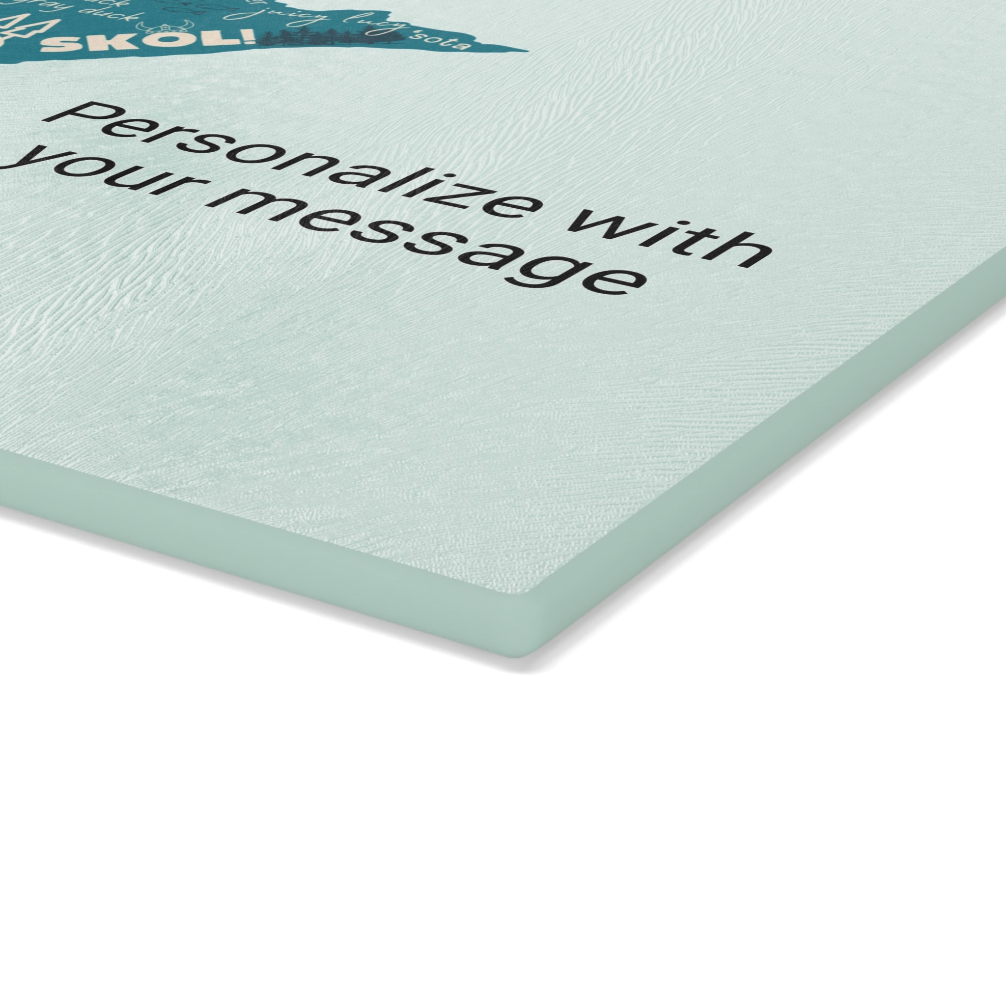 Personalized Minnesota Glass Cutting Board