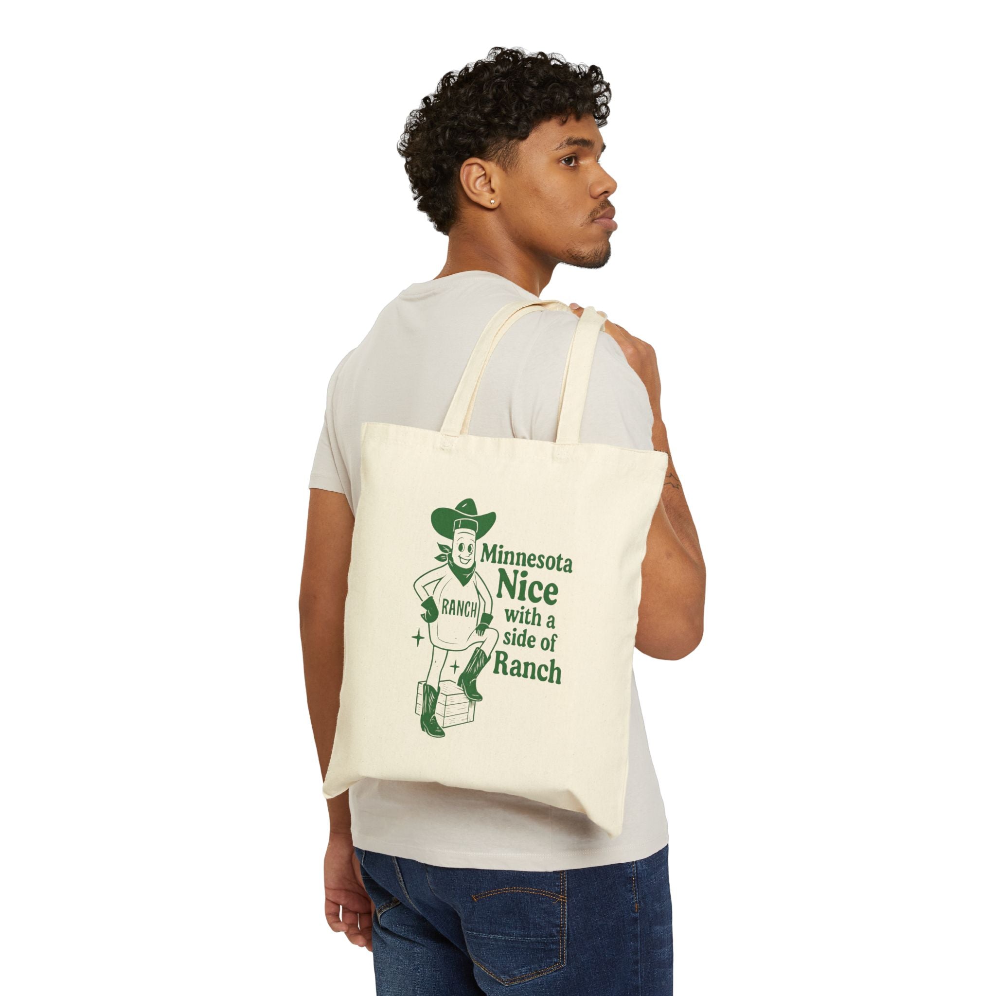 Minnesota Nice with a Side of Ranch Cotton Canvas Tote Bag