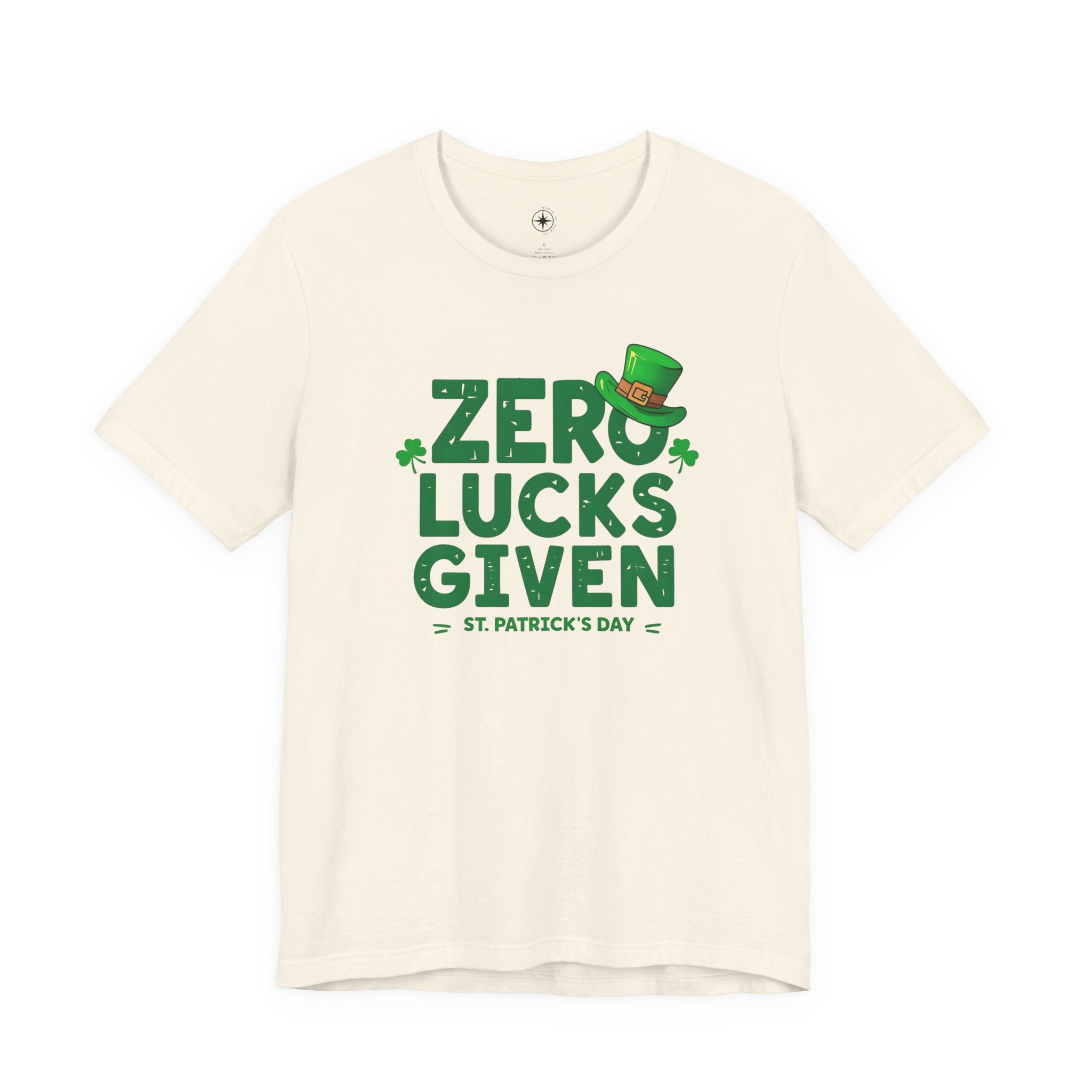Funny St Patrick's Day Tee, Zero Fucks Given, Unisex T-Shirt, Irish Clover Shirt, Drinking Humor Top, Holiday Graphic Tee