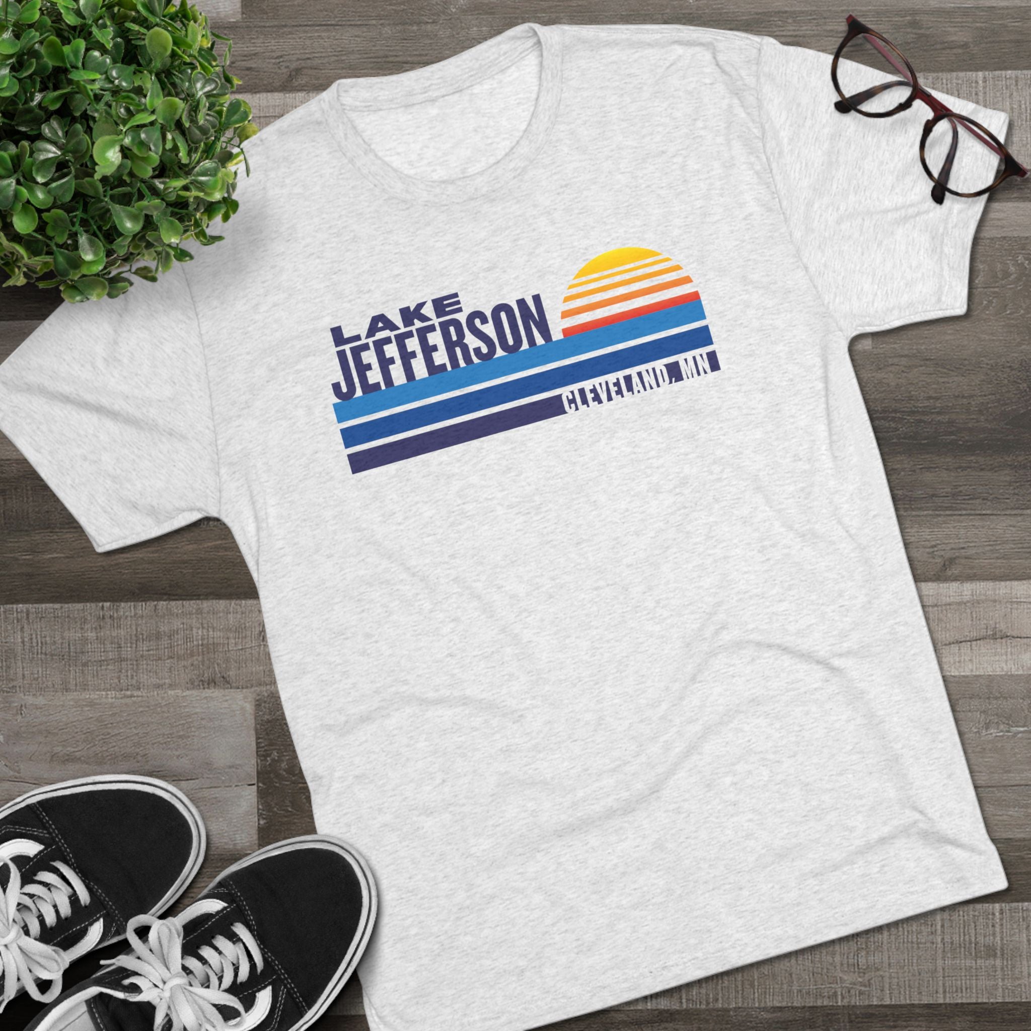 Lake Jefferson Cleveland MN Tee — Vintage Lakeside Crew Shirt