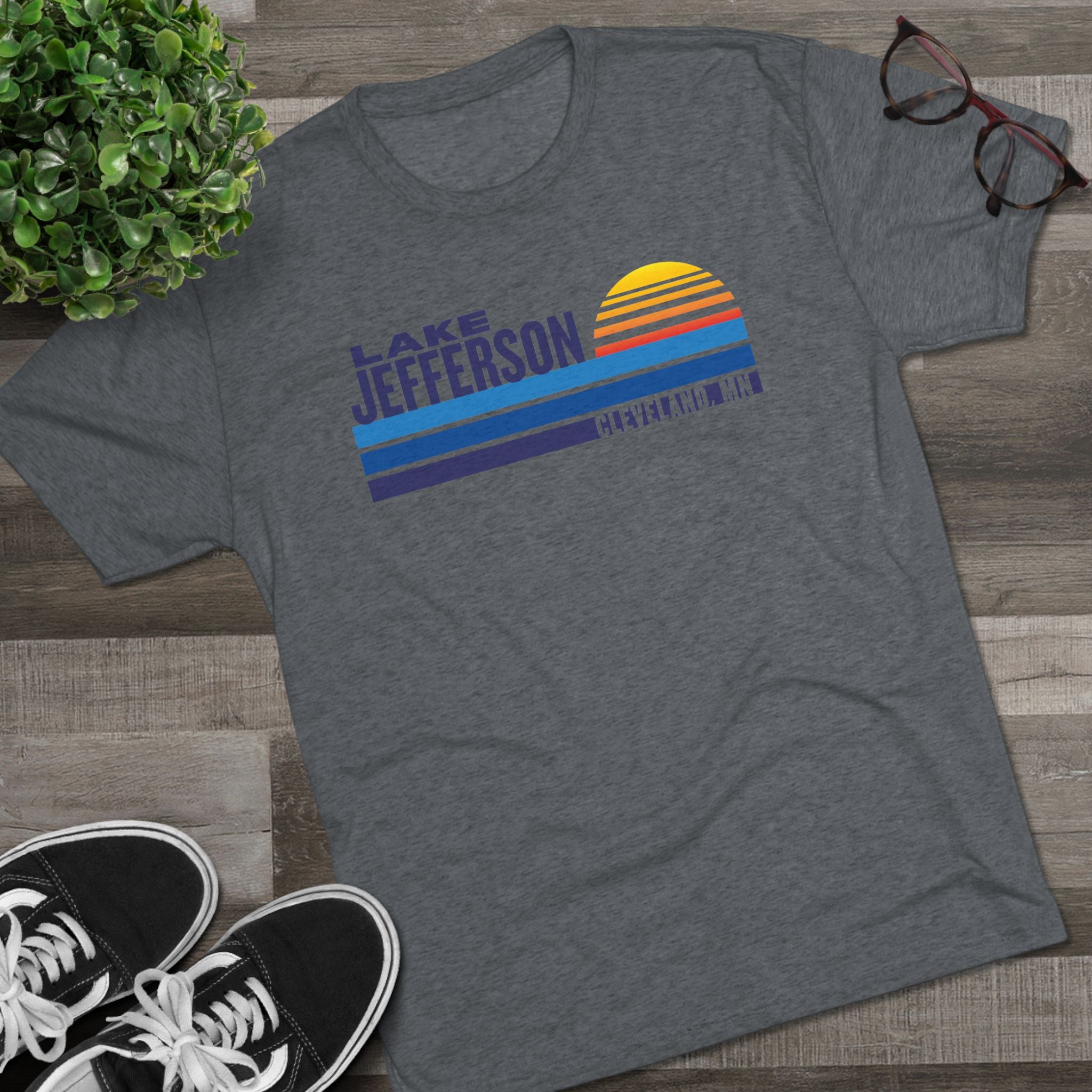 Lake Jefferson Cleveland MN Tee — Vintage Lakeside Crew Shirt