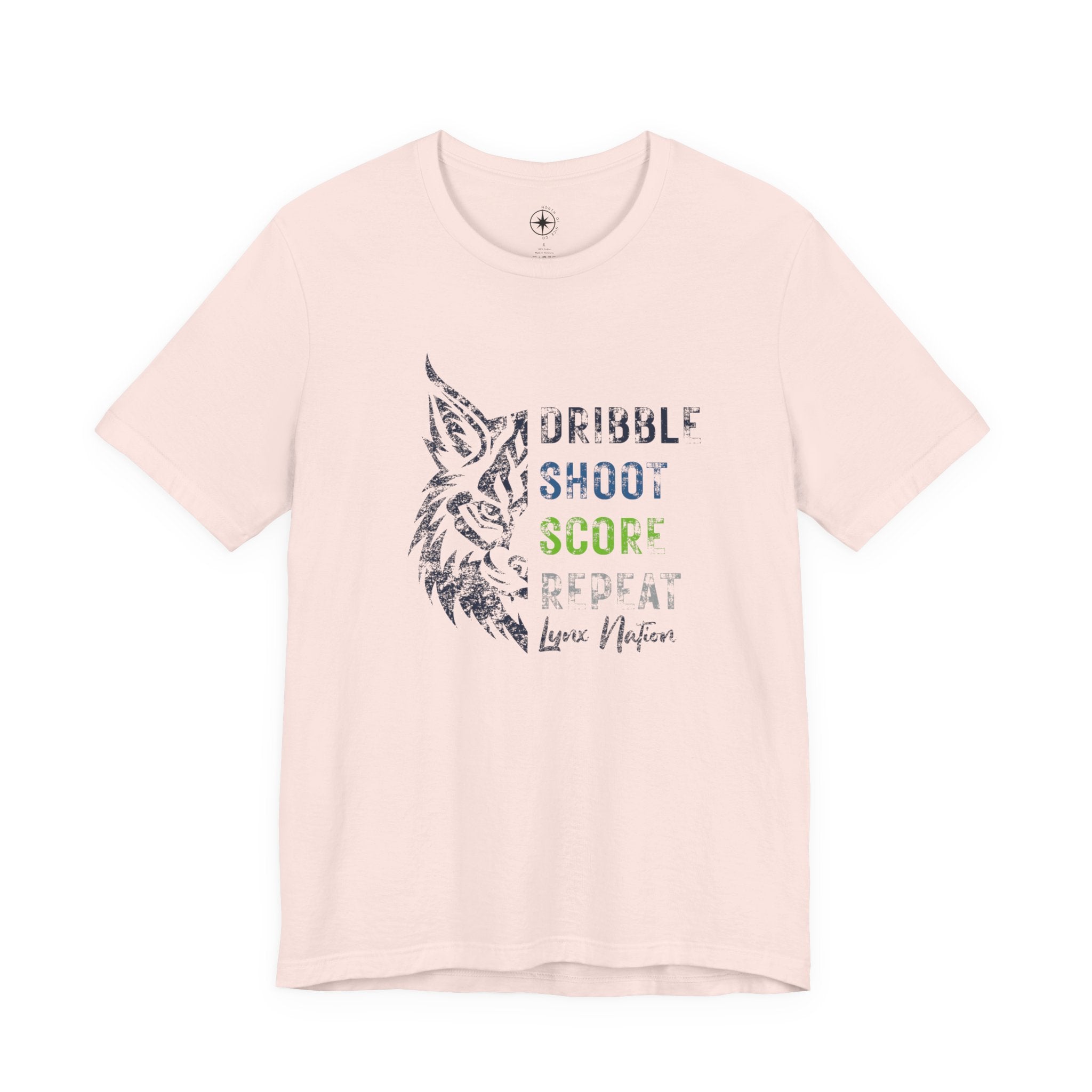 Dribble, Shoot, Score, Repeat, Lynx Nation T-shirt