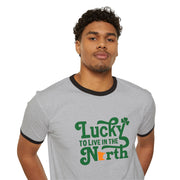 Lucky to Live in the North Ringer T-Shirt