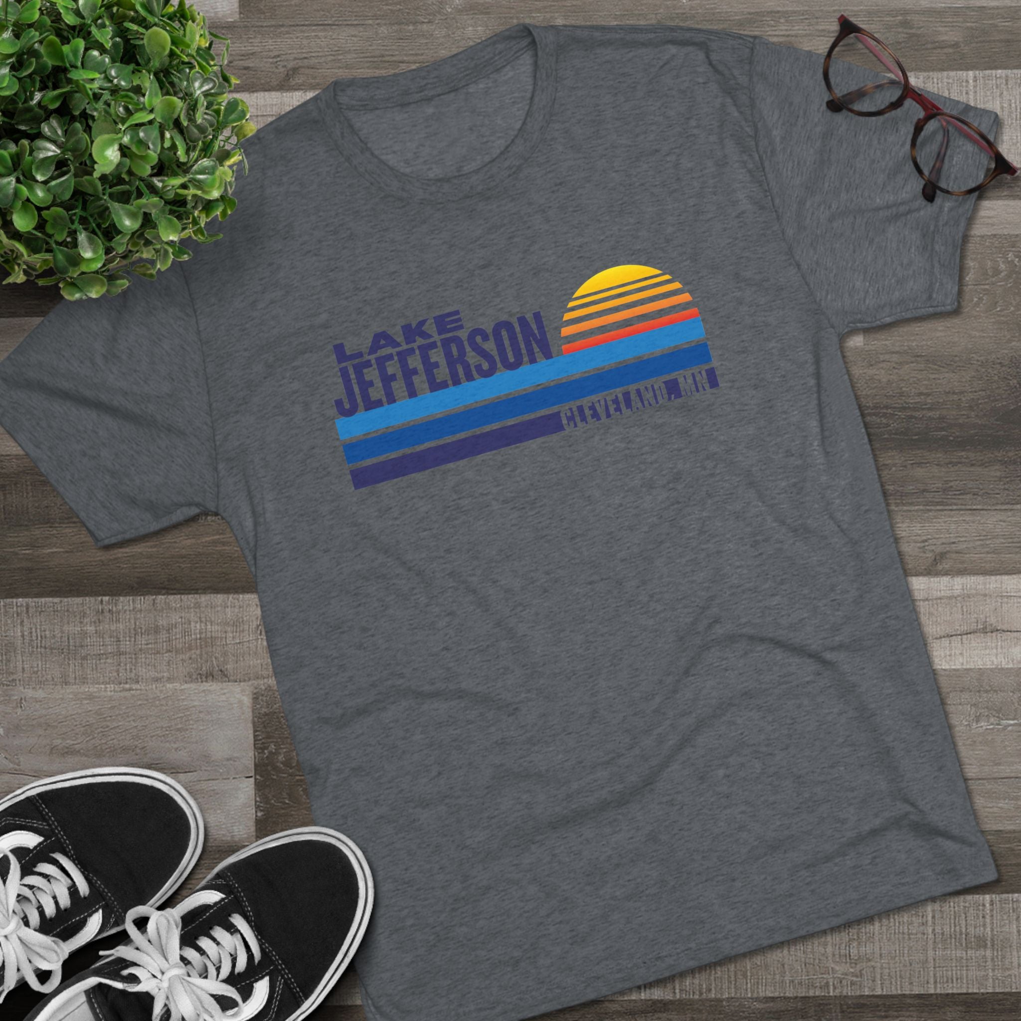 Lake Jefferson Cleveland MN Tee — Vintage Lakeside Crew Shirt