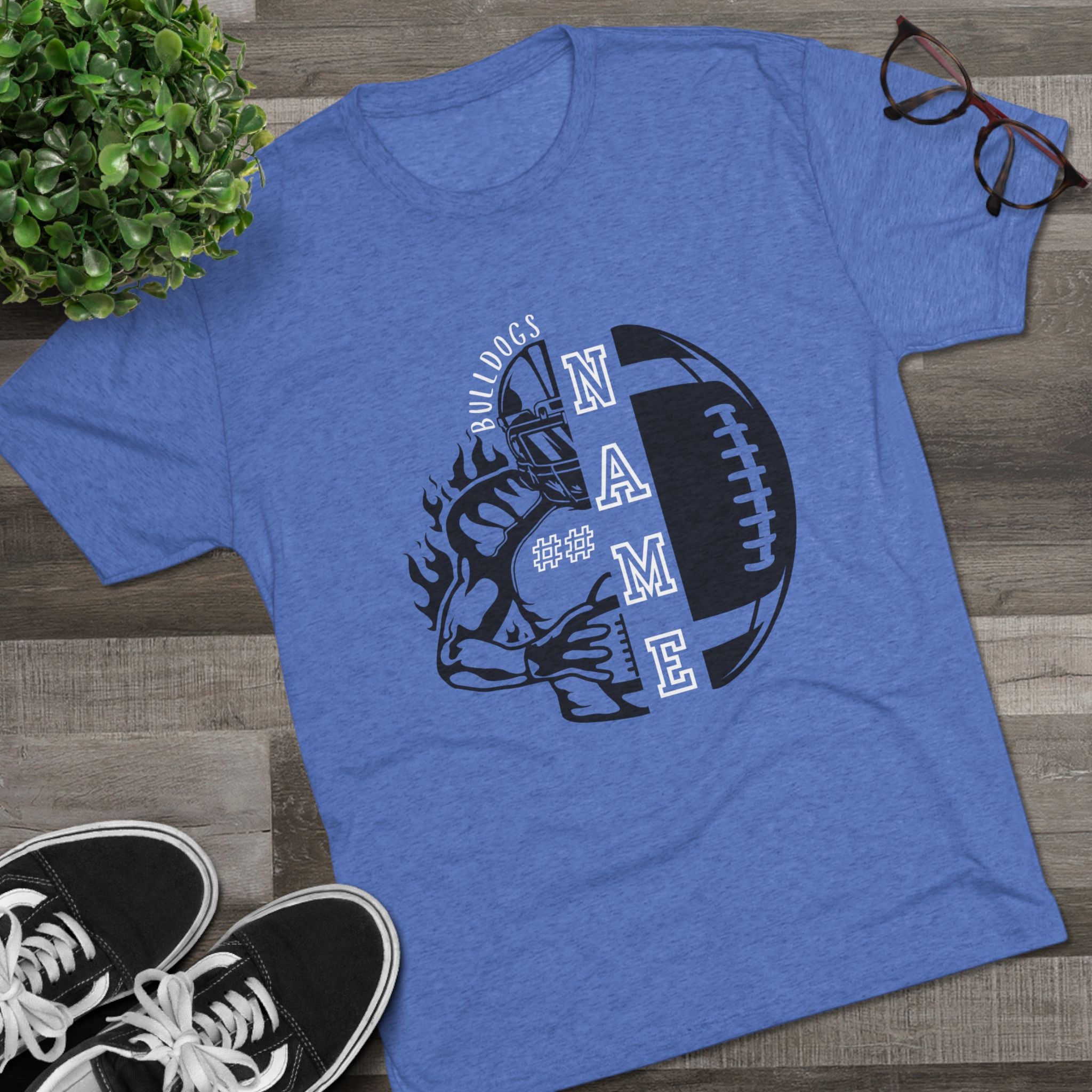 Bulldogs Football Personalized T-shirt