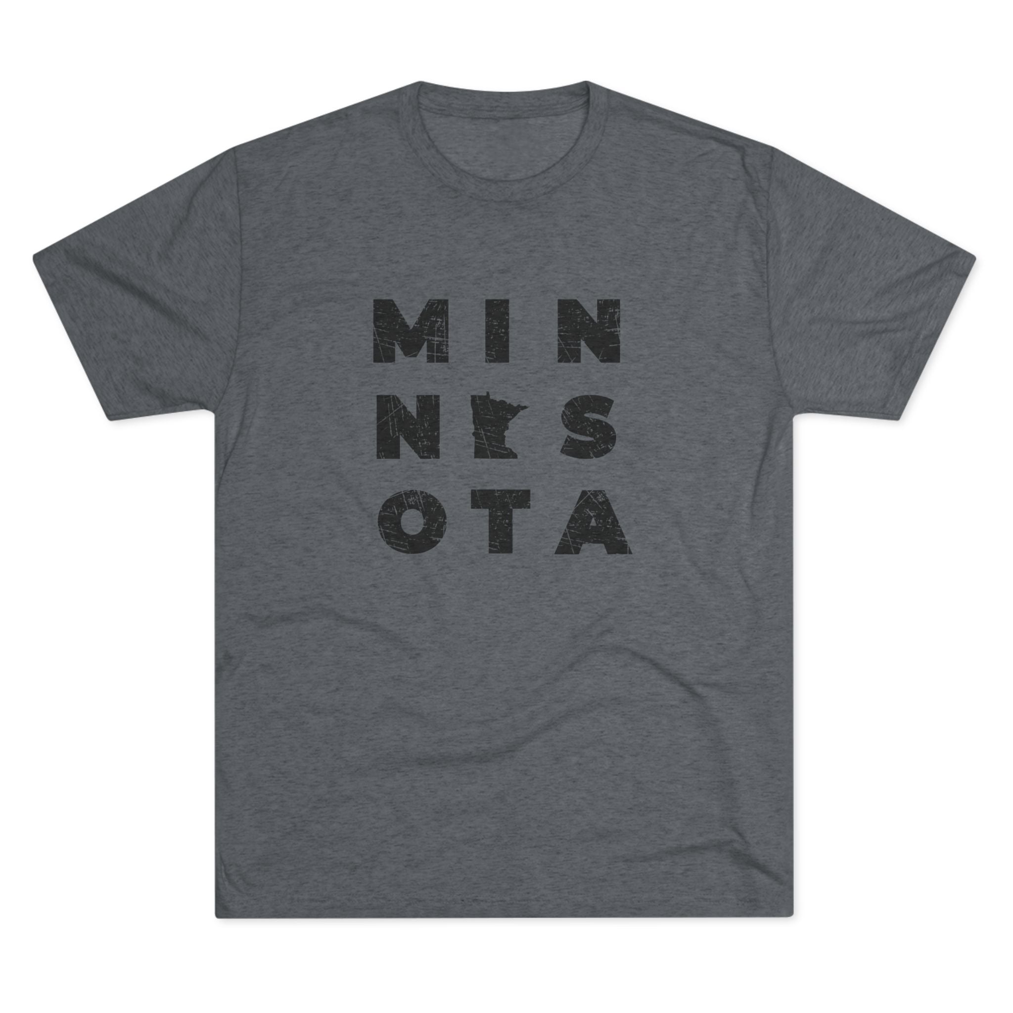 Minnesota Vertical Block Text Tee — Vintage State Graphic T-Shirt