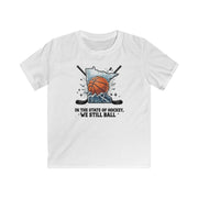 Minnesota Kids Basketball Shirt - State of Hockey We Still Ball - Youth Timberwolves T-Shirt