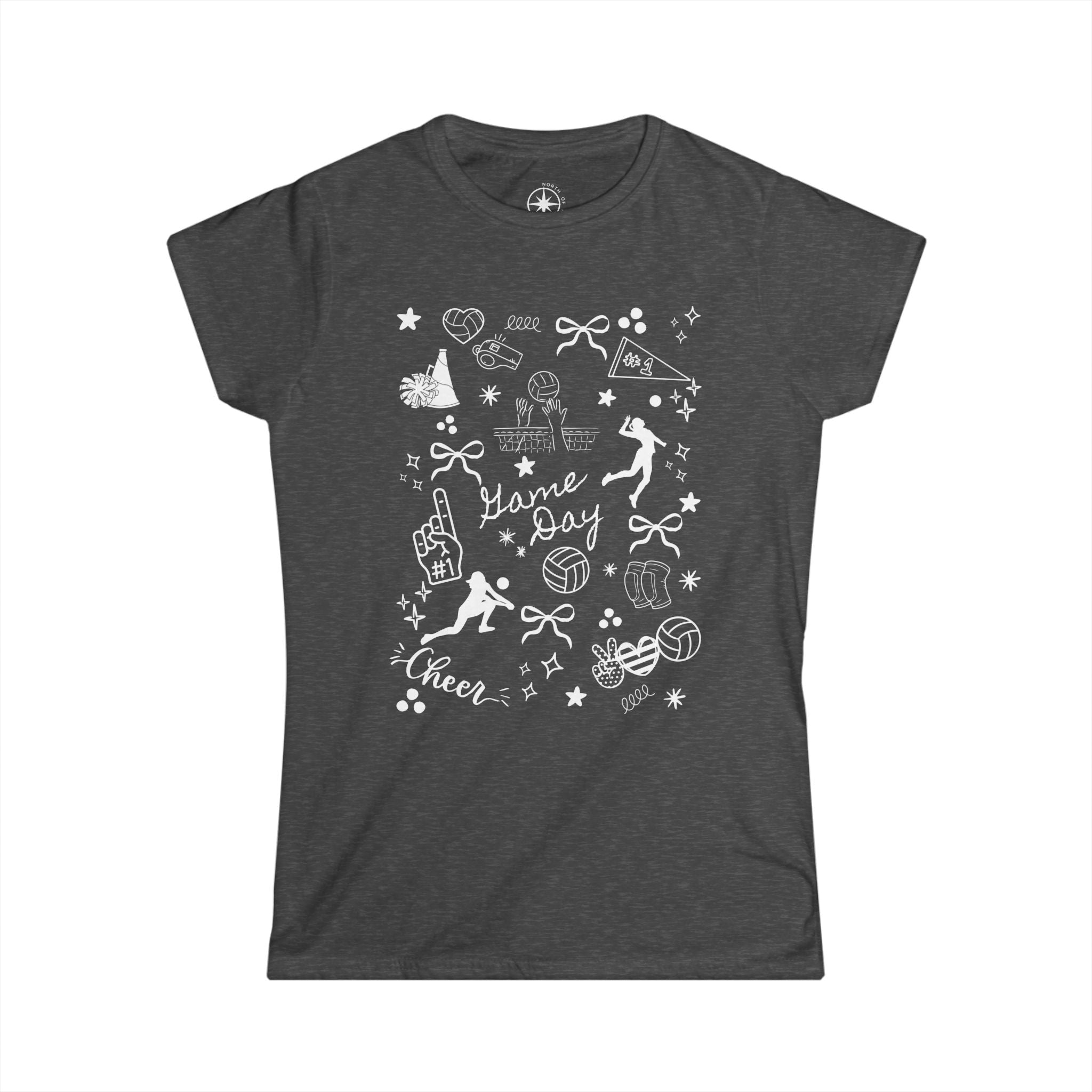 Volleyball Game Day Women's Softstyle Tee