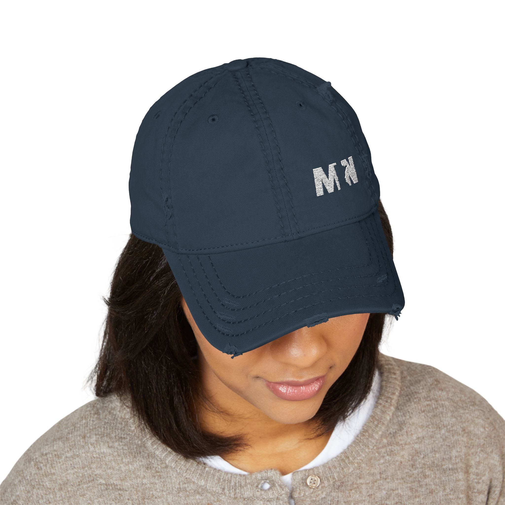 Distressed Embroidered MN Dad Hat