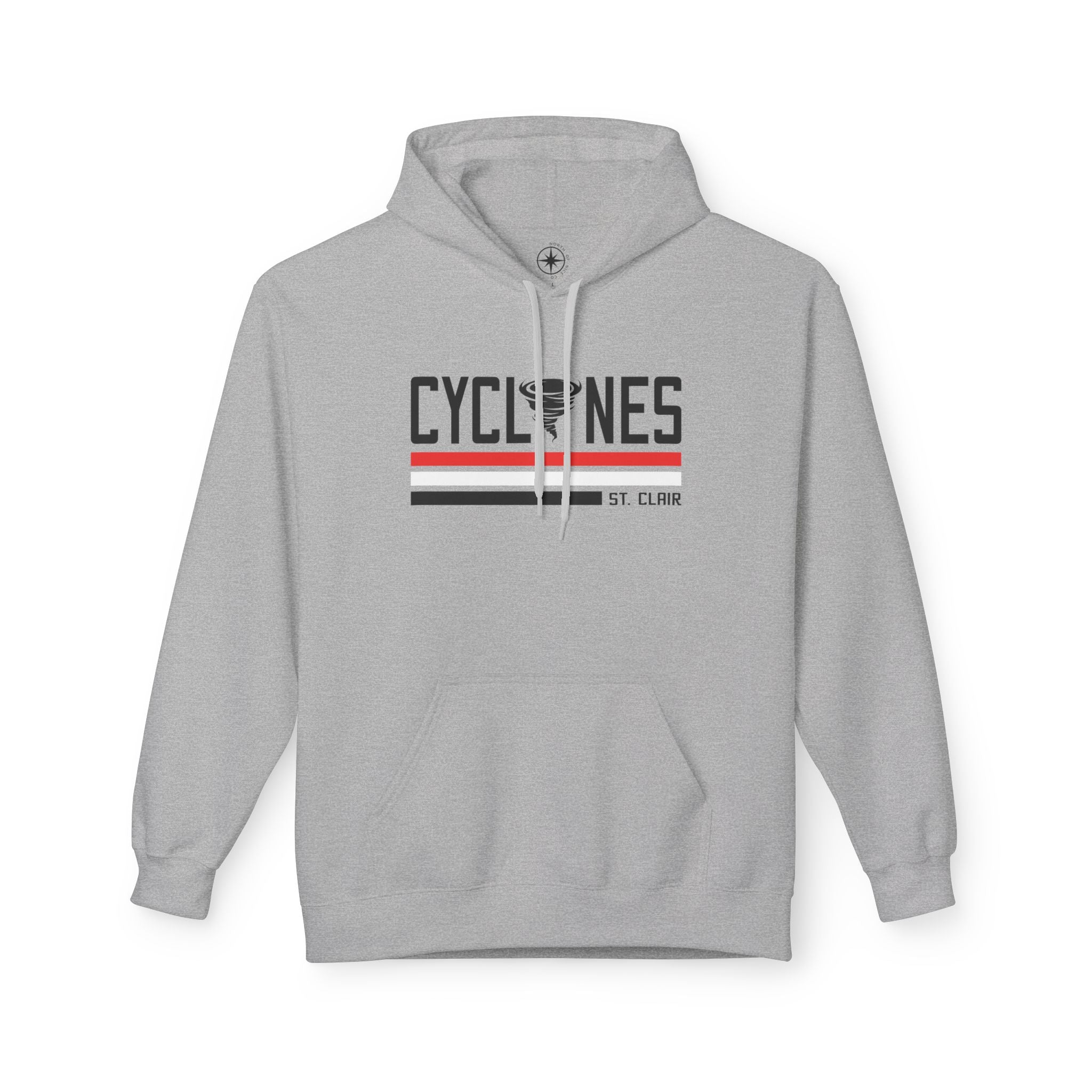 Cyclones St. Clair Hoodie — Retro Striped School Spirit Sweatshirt