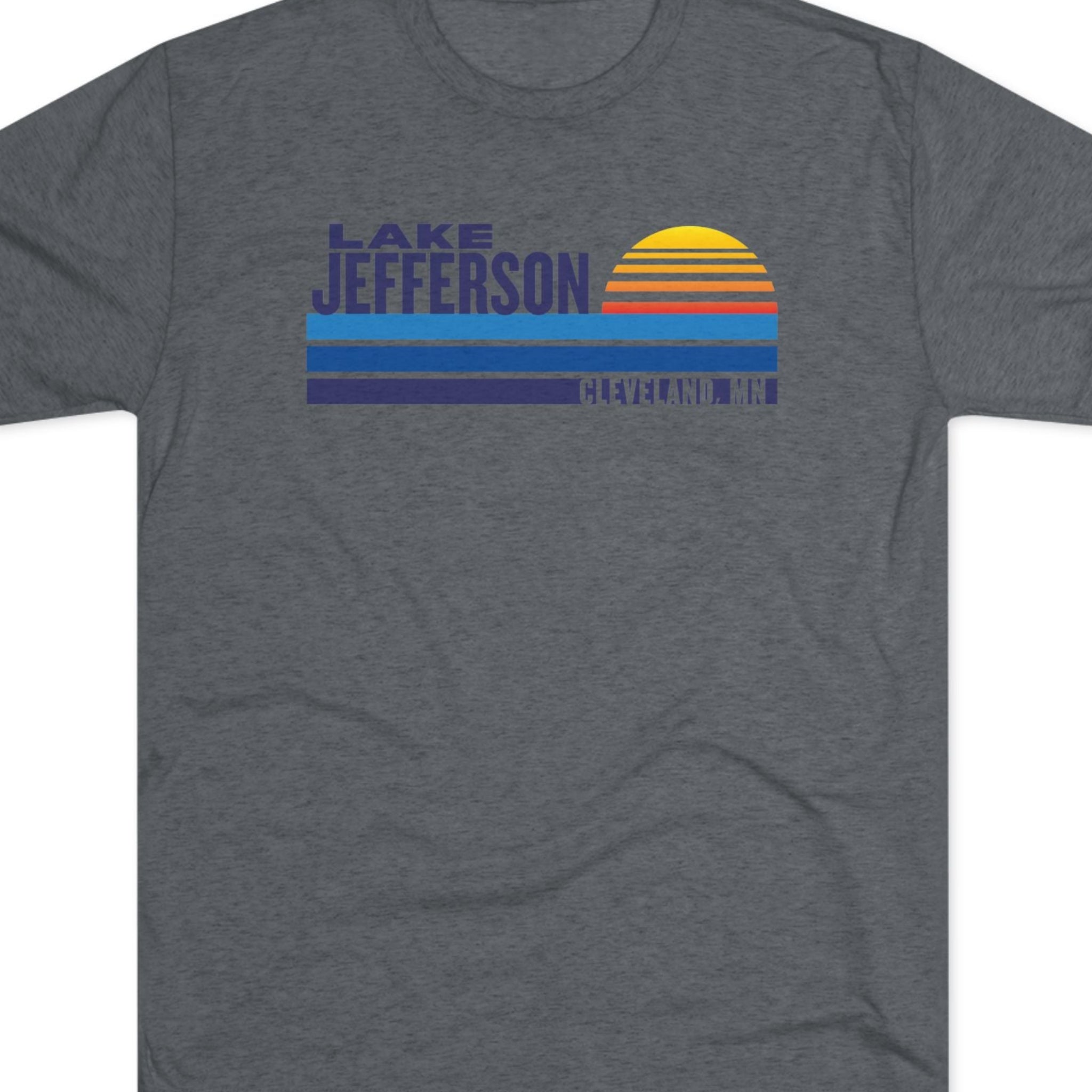 Gray t-shirt with 'Lake Jefferson' graphic design