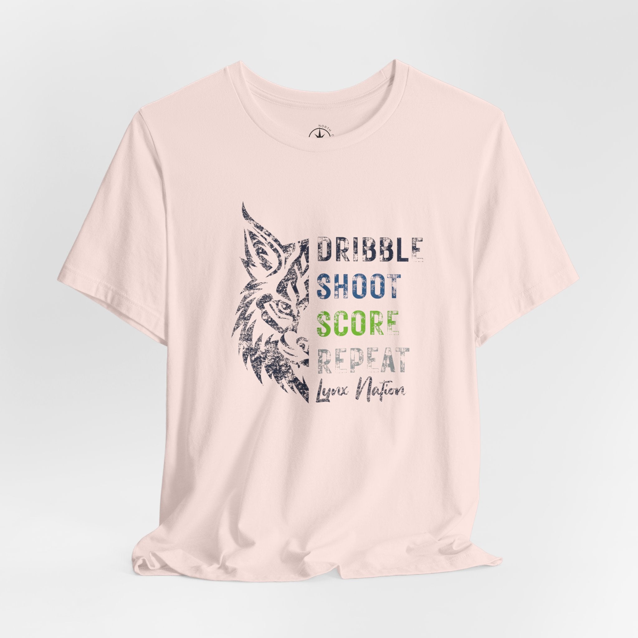 Dribble, Shoot, Score, Repeat, Lynx Nation T-shirt