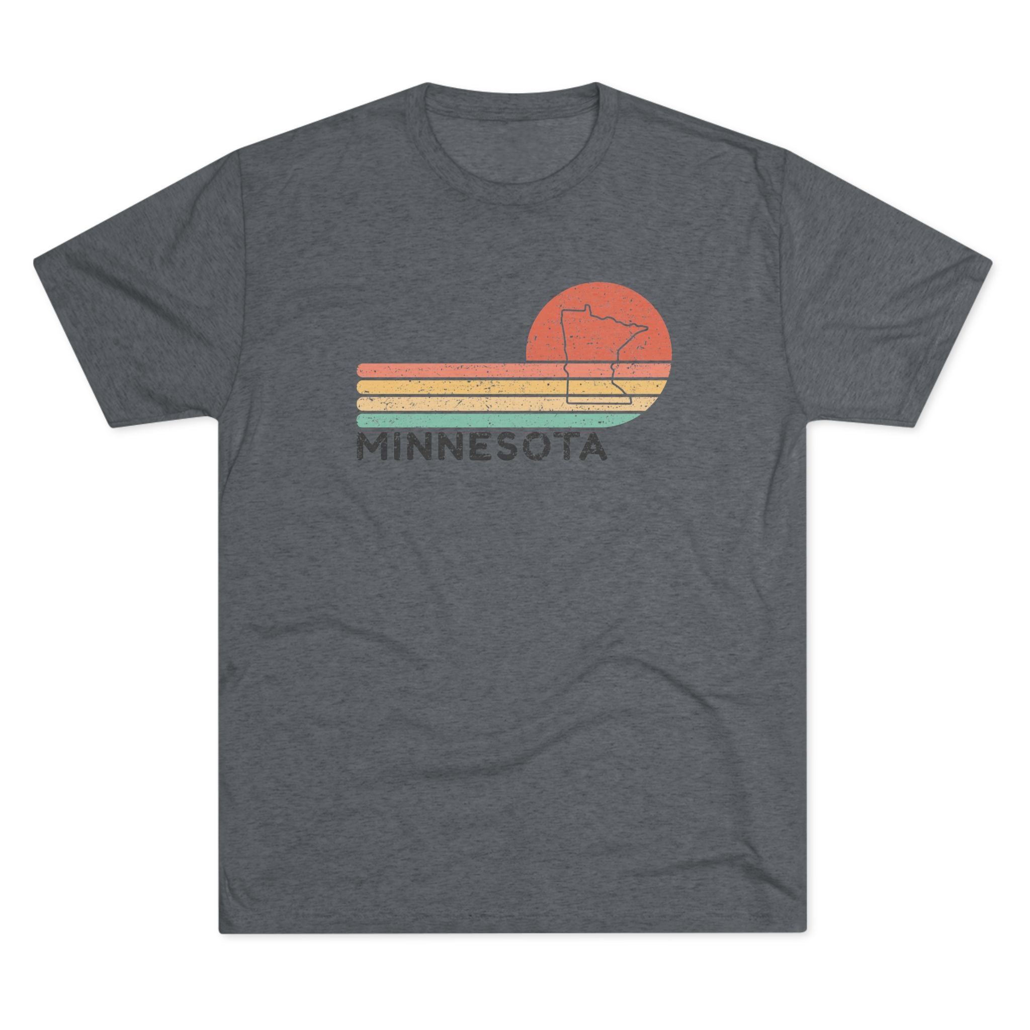 Minnesota State Retro Sunset Tri-Blend Tee