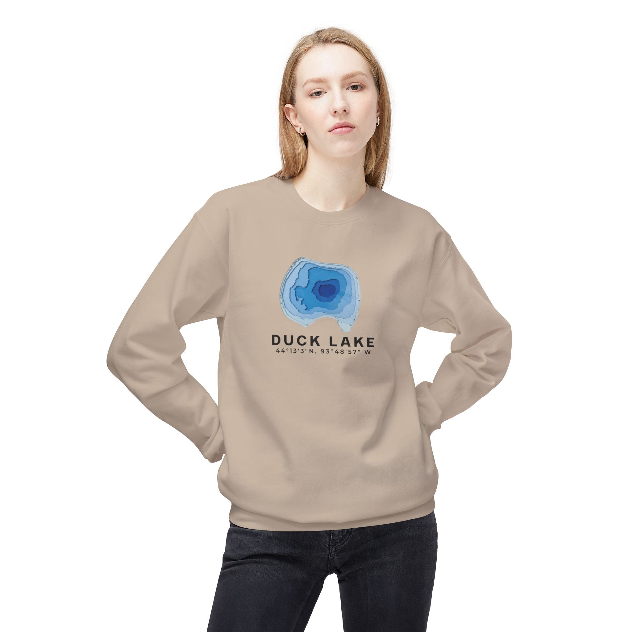 Duck Lake Topographic Crewneck Sweatshirt