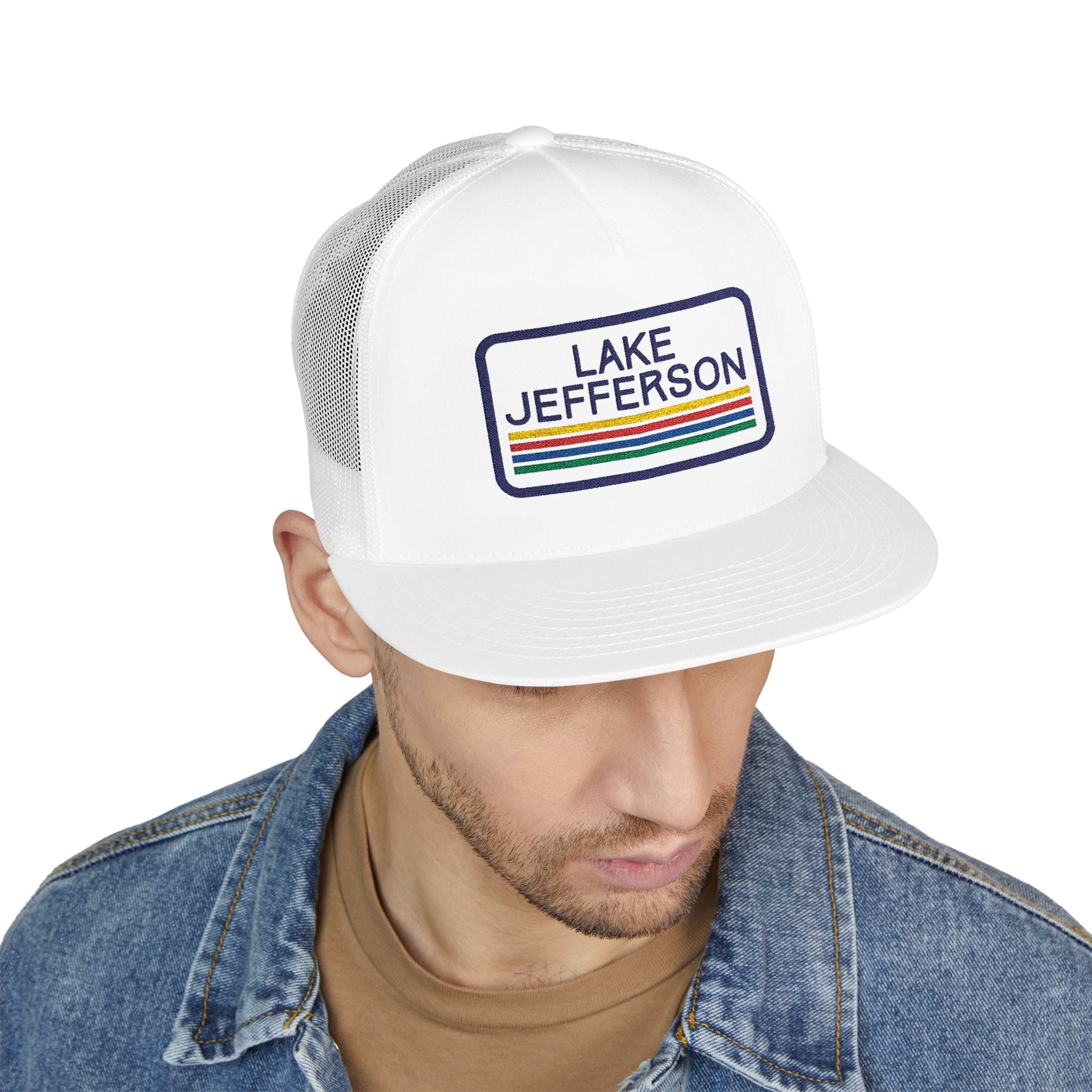Vintage Lake Jefferson Trucker Cap | Retro Outdoor Hat | Stylish Gift for Camping, Road Trips, Lake Days