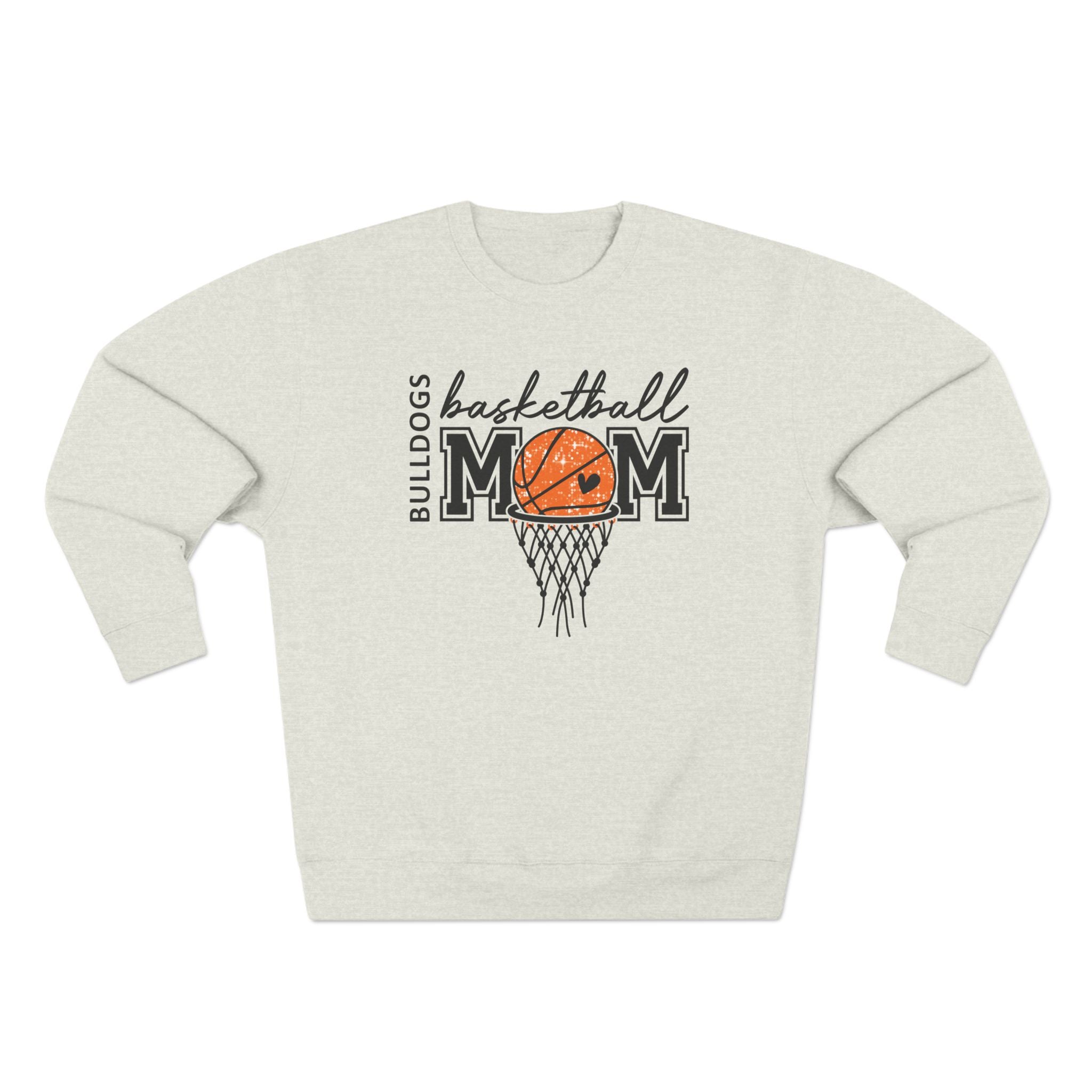 Bulldogs Mom Basketball Crewneck Sweatshirt