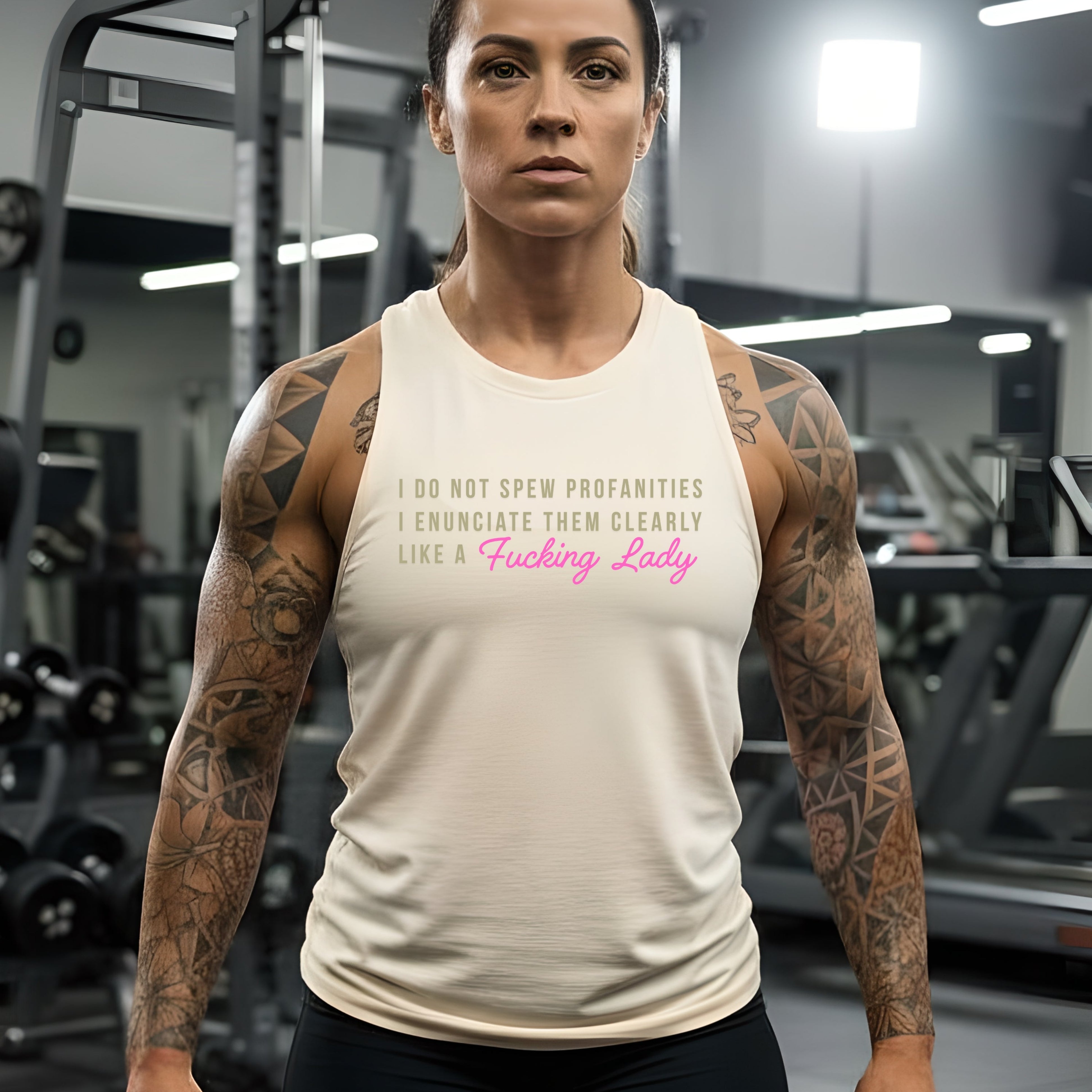 Tank Top — "I Do Not Speak Prepositions, I Enunciate Them Clearly Like a F*cking Lady"